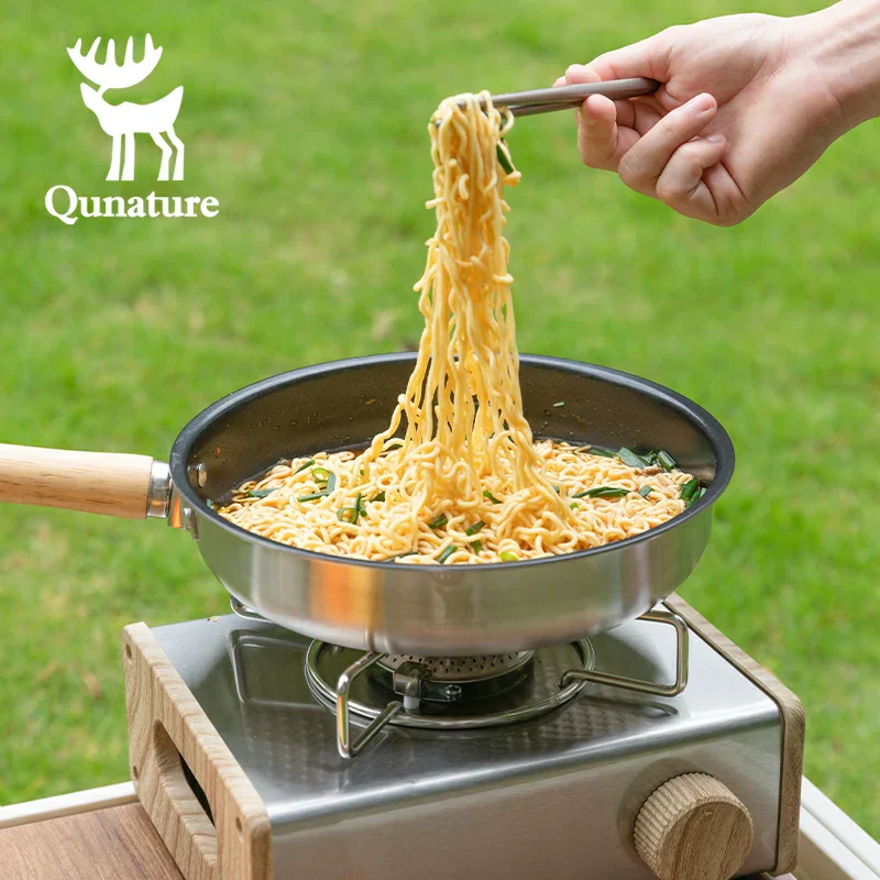 Qunature Non-Stick Stainless Steel Frying Pan with Detachable Handle - Image 7