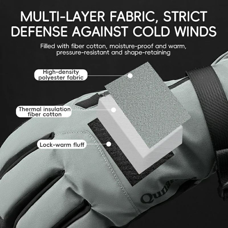 Qunature Ski Gloves  Multi-Fabric, Touchscreen, Warmth Lock - Image 11