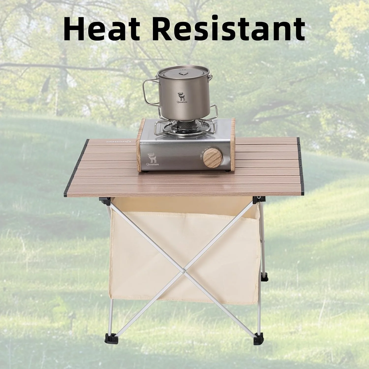 Qunature Ultralight Folding Camping Table with Storage Bag - Image 3