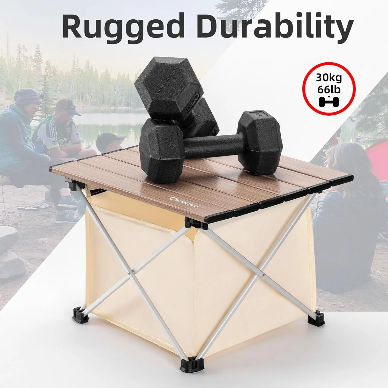 Qunature Ultralight Folding Camping Table with Storage Bag - Image 5
