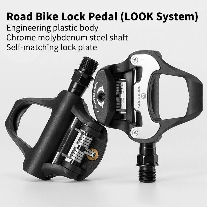 Self-Lock Road Bike Pedals with Shimano SPD-SL/Look KEO Cleat System (Pair) - Image 11