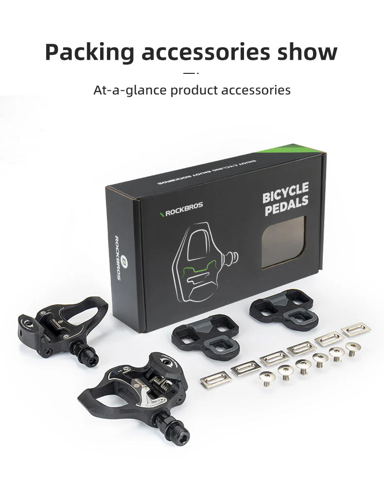 Self-Lock Road Bike Pedals with Shimano SPD-SL/Look KEO Cleat System (Pair) - Image 7