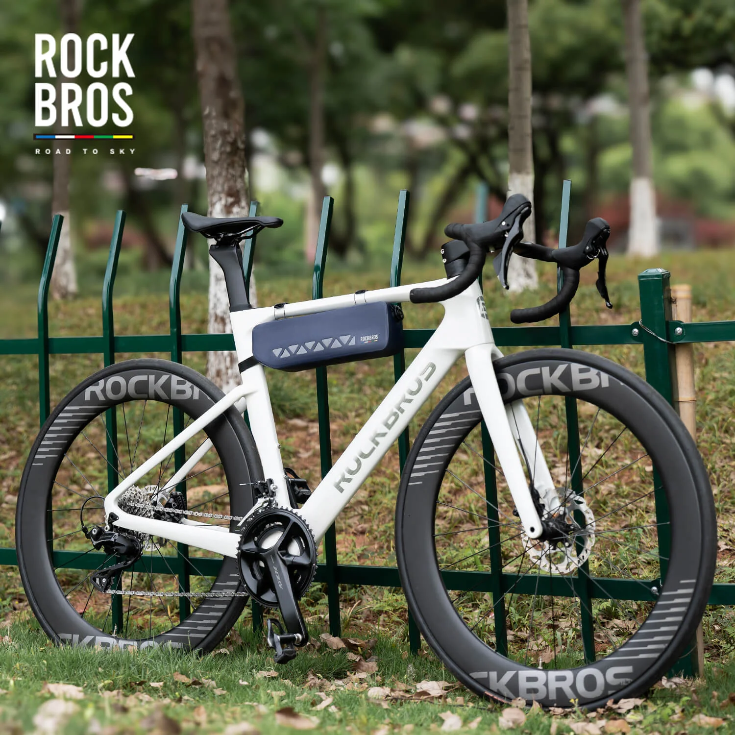 ROCKBROS 100% Waterproof Bike Frame Bag 1.7L Road-to-Sky - Image 13