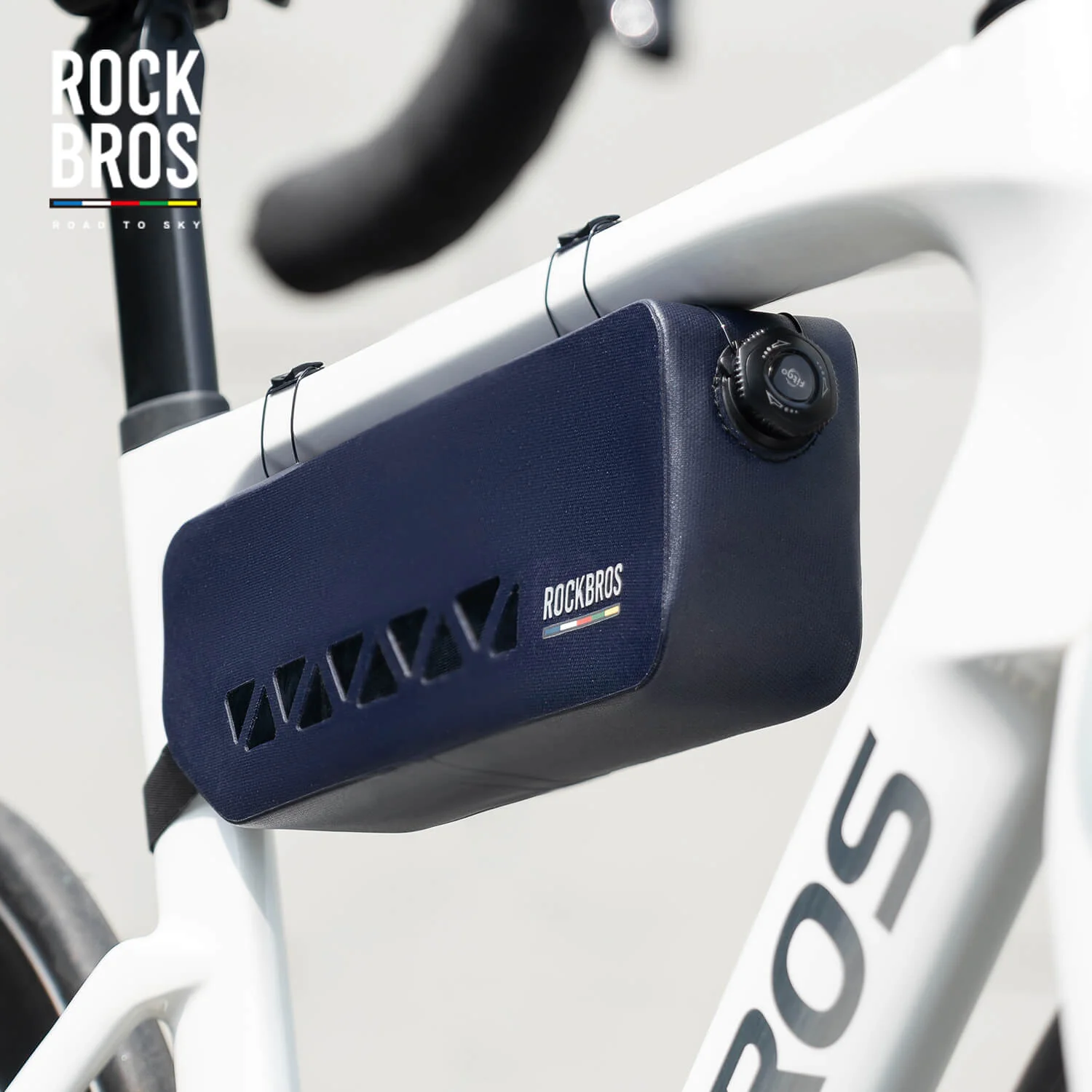 ROCKBROS 100% Waterproof Bike Frame Bag 1.7L Road-to-Sky - Image 7