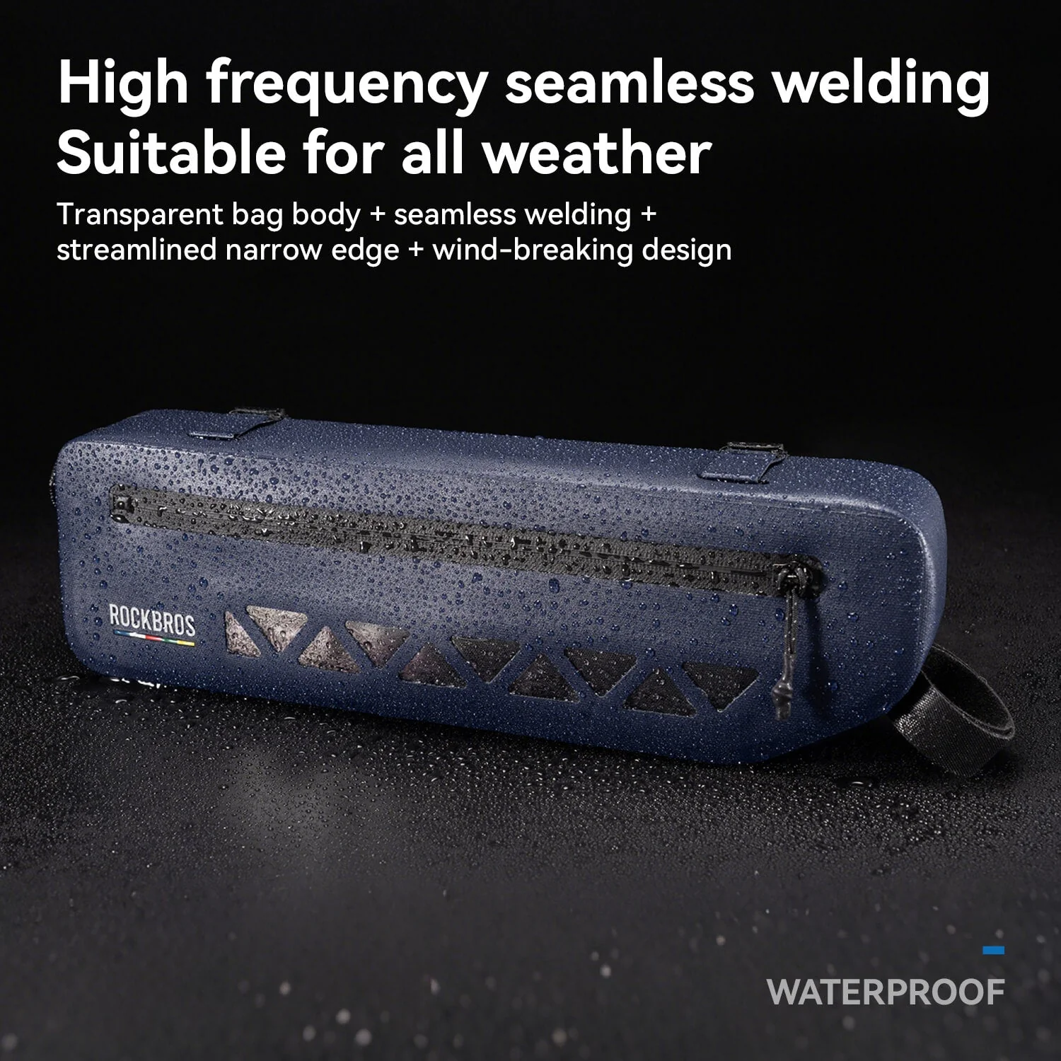 ROCKBROS 100% Waterproof Bike Frame Bag 1.7L Road-to-Sky - Image 8
