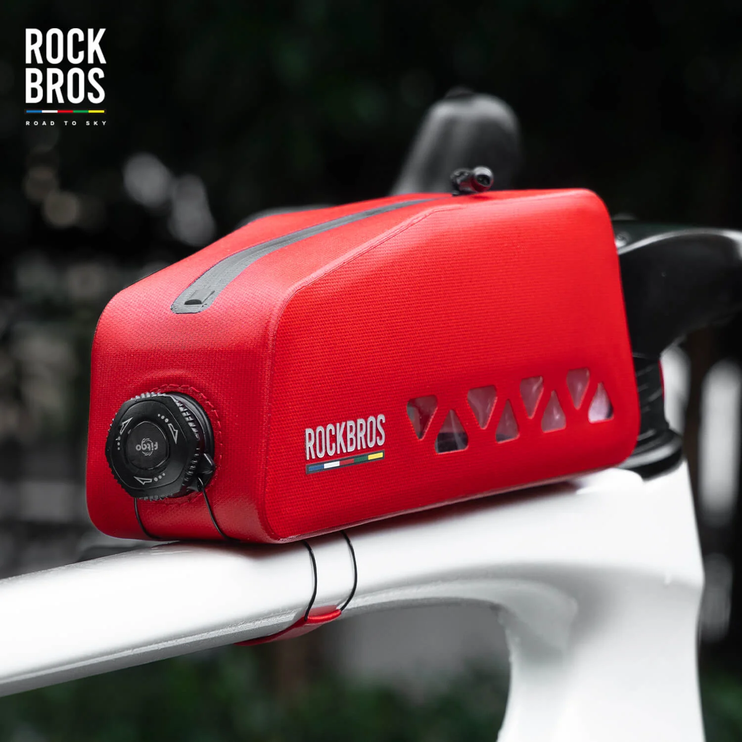 ROCKBROS 1L 100% Waterproof Bike Frame Bag Road To Sky - Image 9