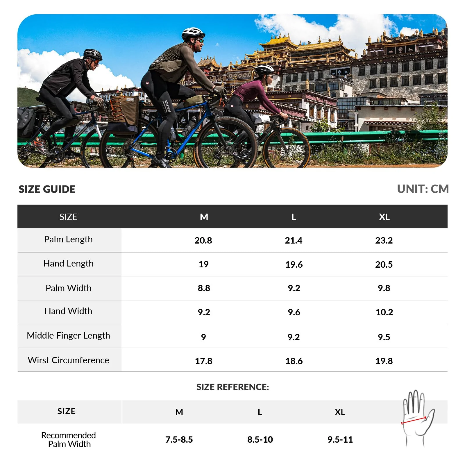 ROCKBROS Road-to-Sky Spring Summer Cycling Gloves Full Finger Touch Screen - Image 21