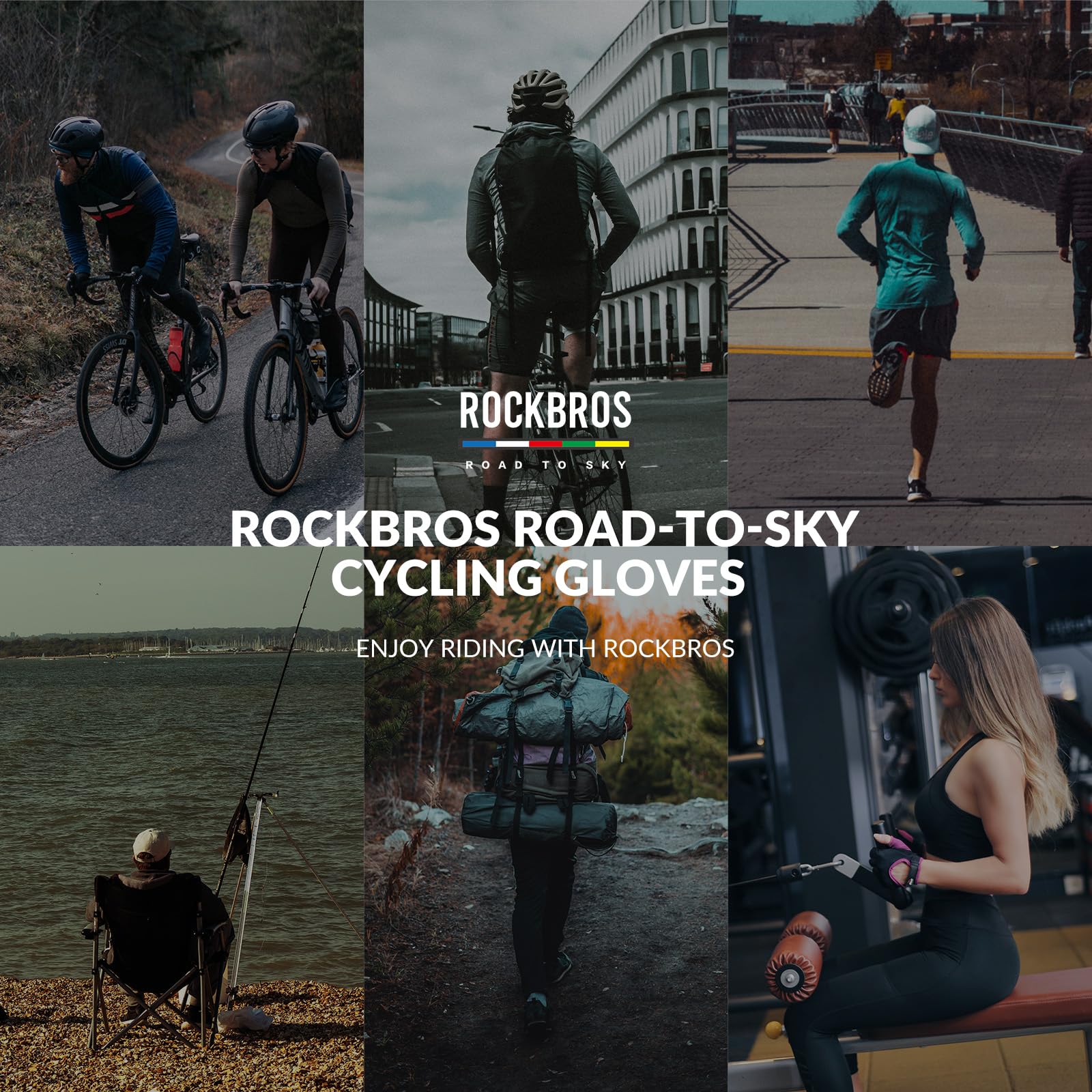 ROCKBROS Road-to-Sky Spring Summer Cycling Gloves Full Finger Touch Screen - Image 23