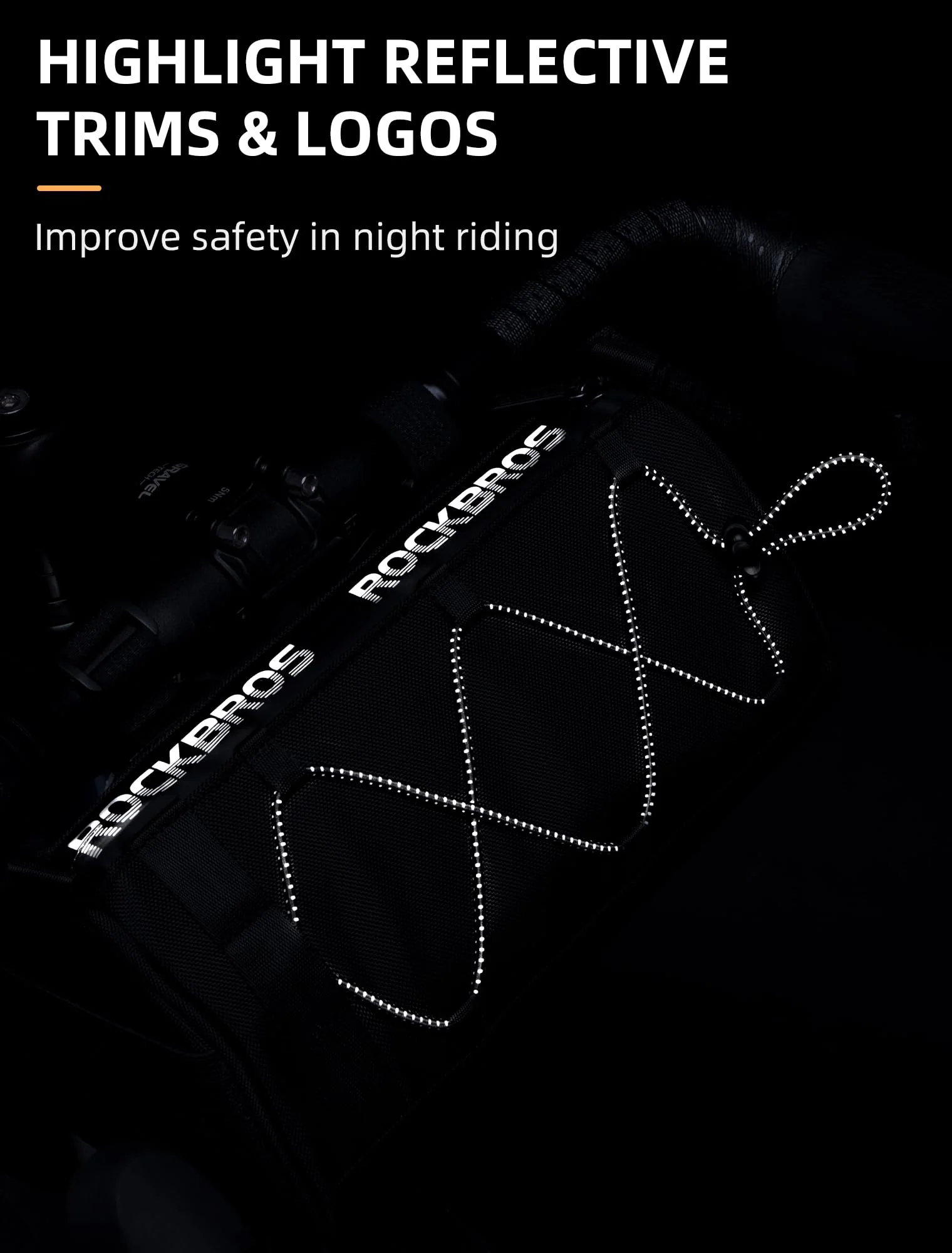 ROCKBROS 1.5L Bike Handlebar Bag - Reflective Front Handlebar Bag for MTB  Road Bikes - Image 5