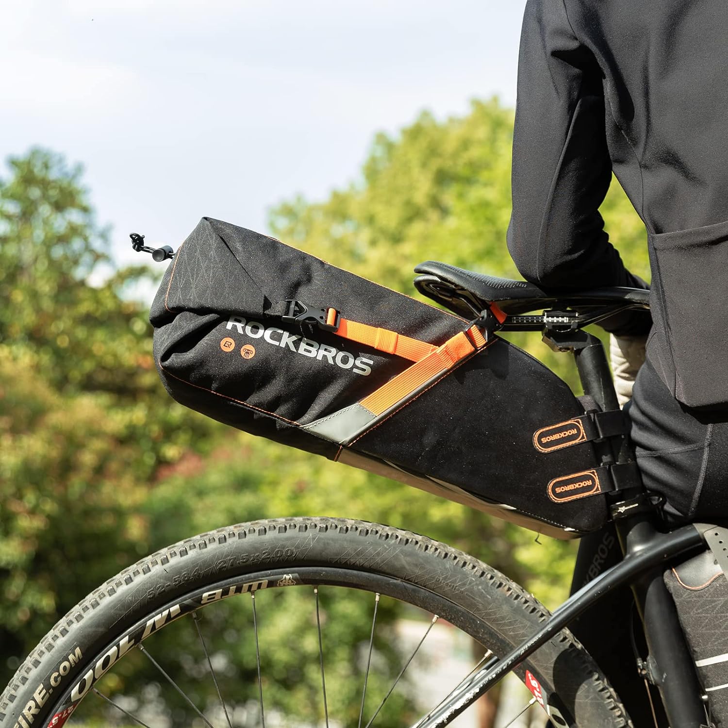 ROCKBROS 10L Waterproof Bike Saddle Bag Large Capacity Easy Install - Image 2