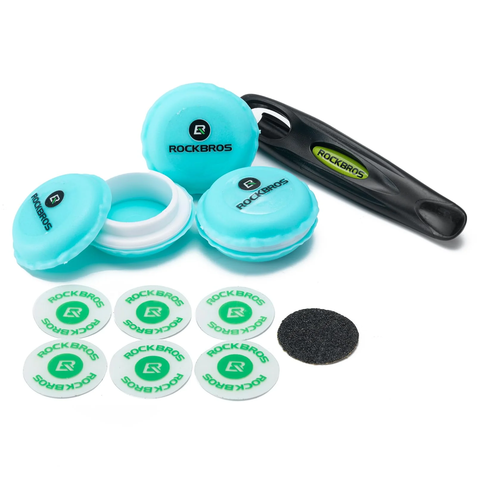 ROCKBROS 18-Pcs Bike Tire Patch Kit, Glueless Tube Repair with Tyre Levers 6-Pack - Image 3