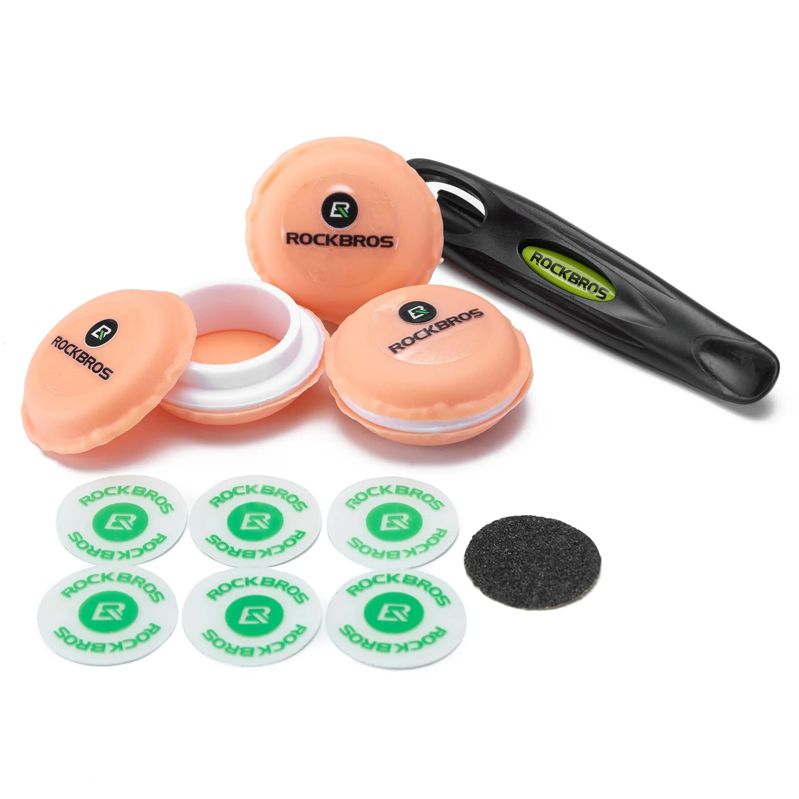 ROCKBROS 18-Pcs Bike Tire Patch Kit, Glueless Tube Repair with Tyre Levers 6-Pack - Image 4