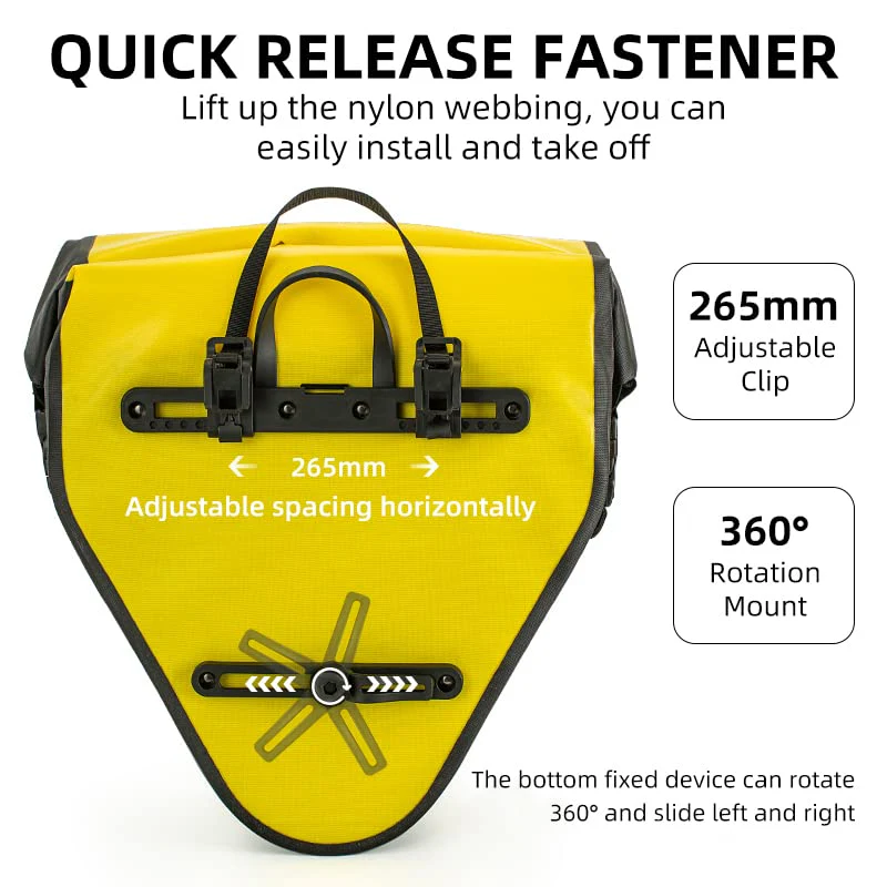 ROCKBROS 20L Triangle Waterproof Bike Rear Rack Pannier Bag for Grocery Touring Cycling - Image 11
