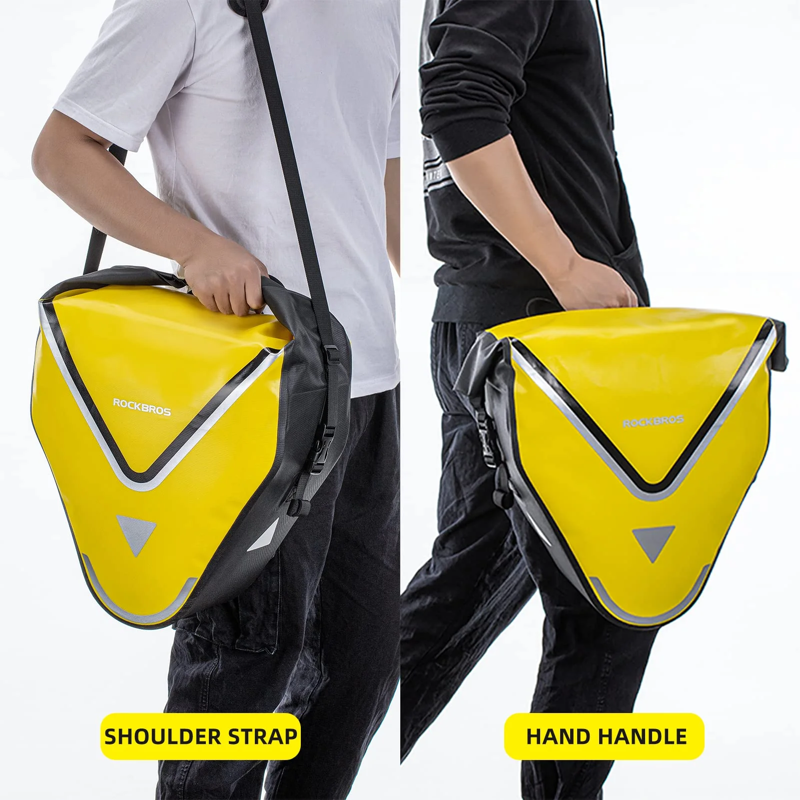 ROCKBROS 20L Triangle Waterproof Bike Rear Rack Pannier Bag for Grocery Touring Cycling - Image 13