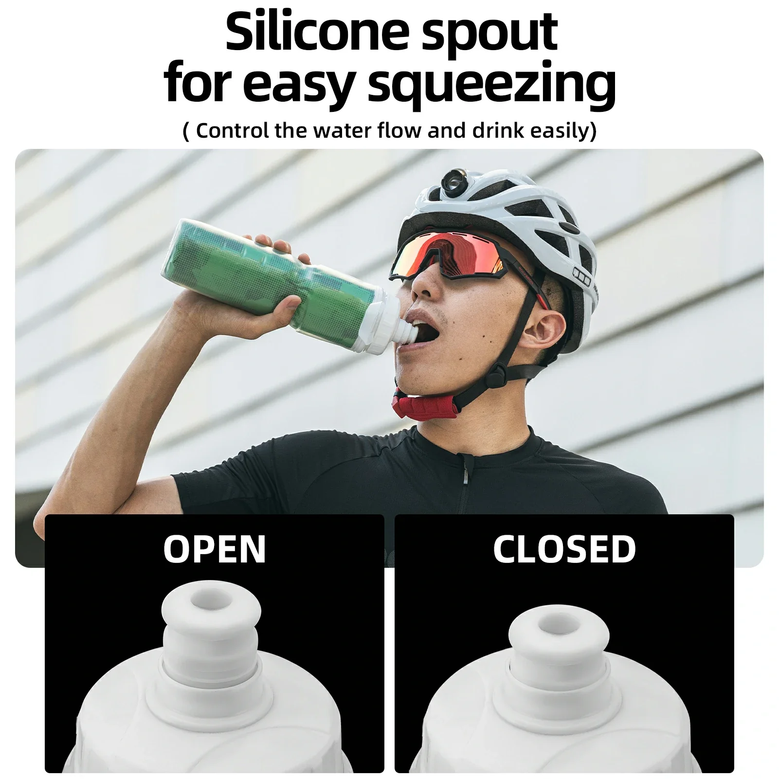 ROCKBROS 24OZ Insulated Bike Water Bottle - Image 11