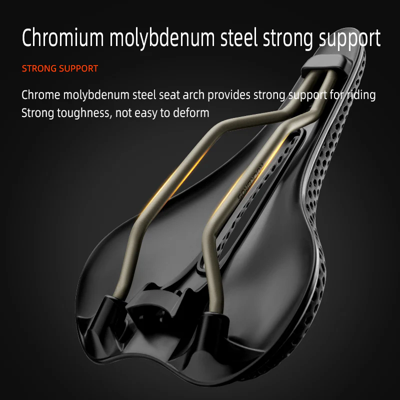 ROCKBROS 3D Carbon Fiber Bike Saddle Adaptive Custom Fit Seat for Men - Image 4