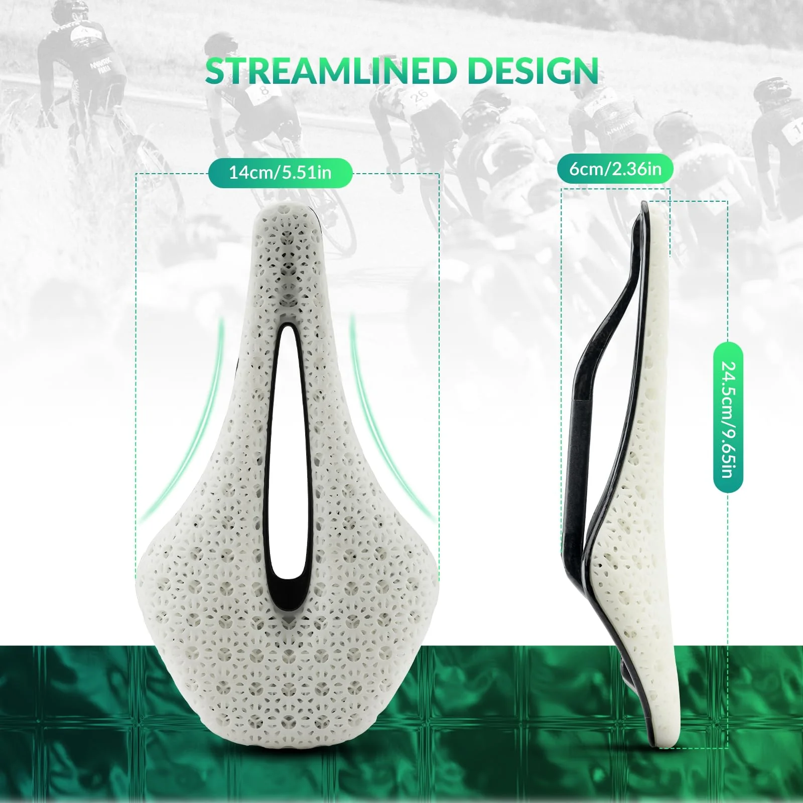 ROCKBROS 3D Printed Carbon Bike Saddle Ergonomic Ultralight Seat - Image 11