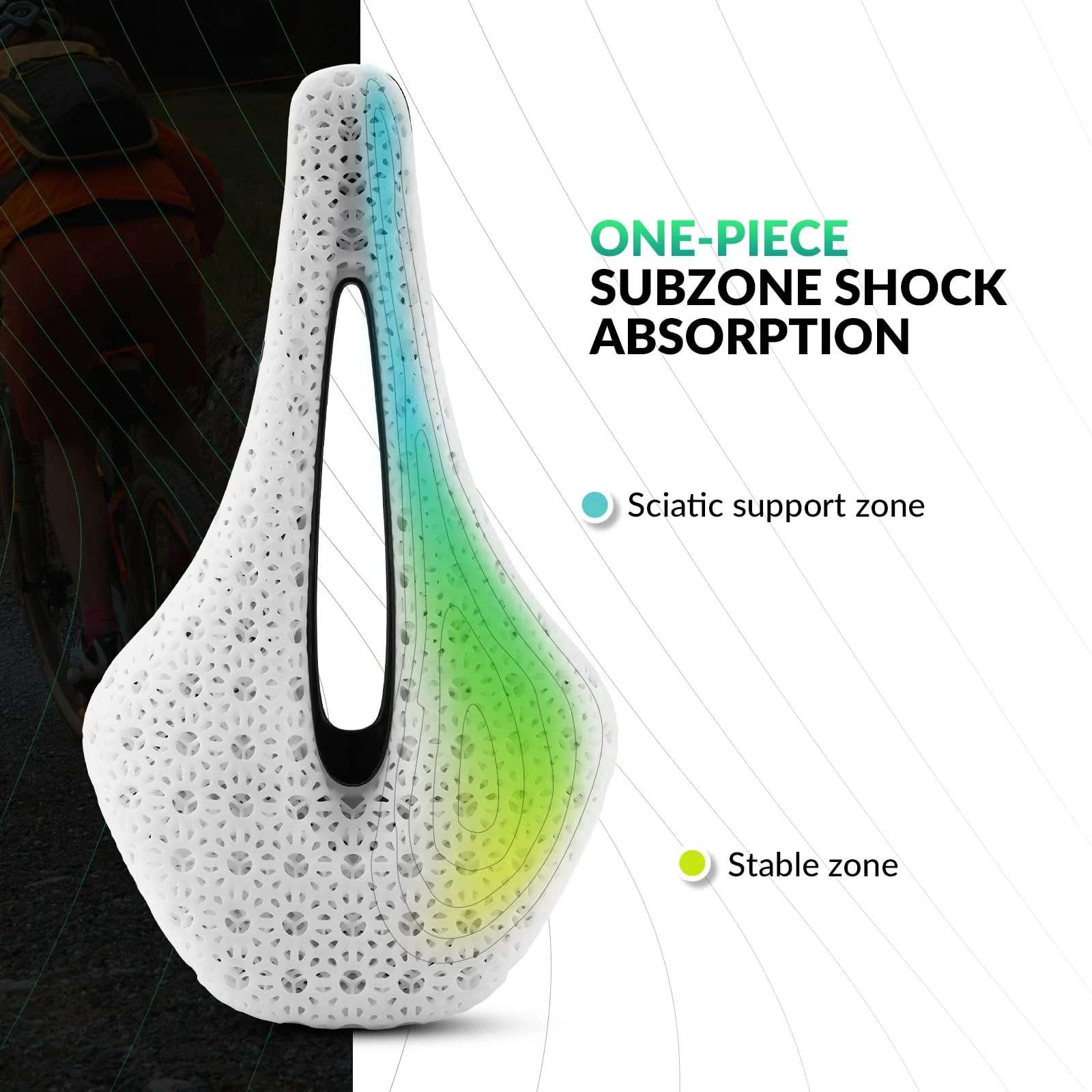 ROCKBROS 3D Printed Carbon Bike Saddle Ergonomic Ultralight Seat - Image 13