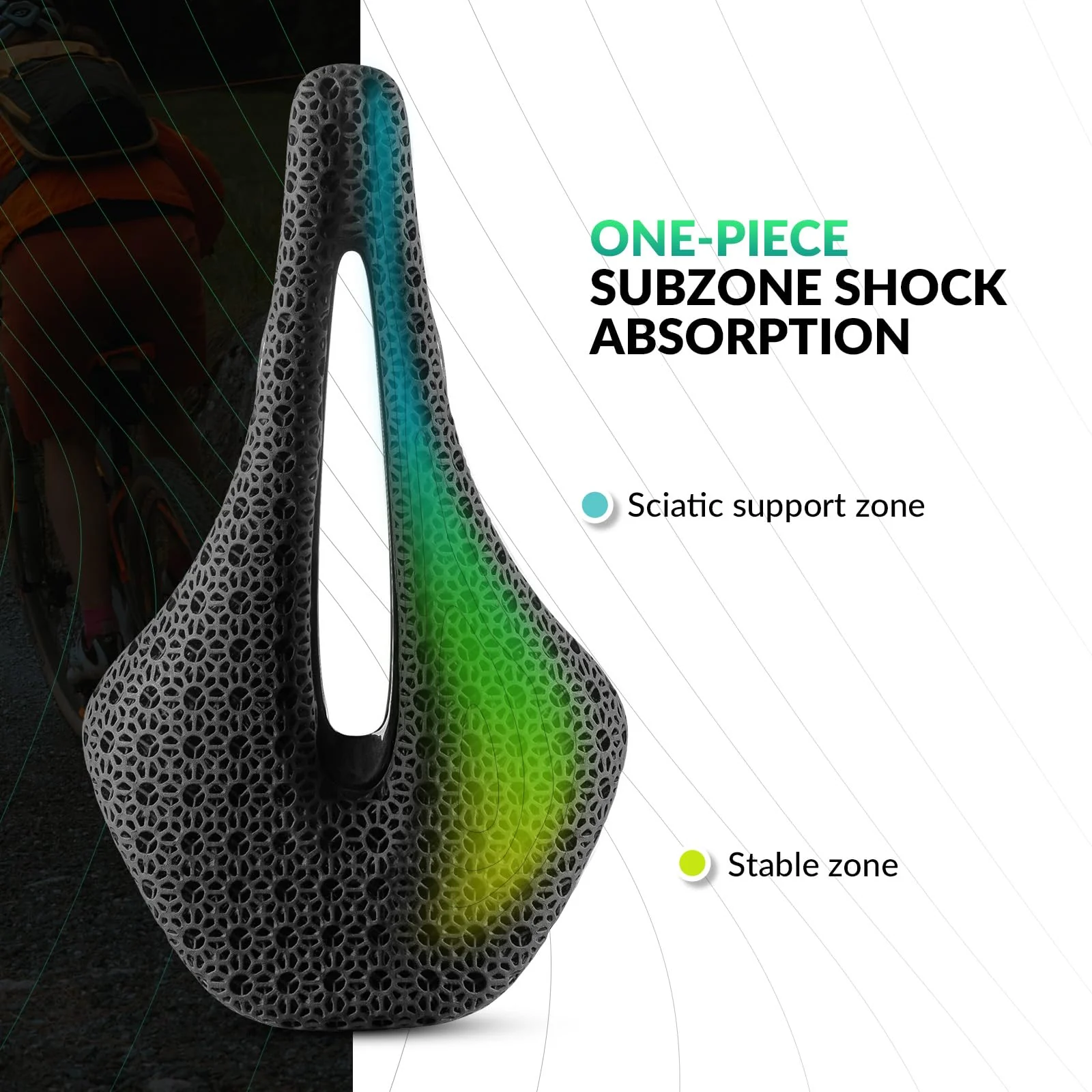 ROCKBROS 3D Printed Carbon Bike Saddle Ergonomic Ultralight Seat - Image 18