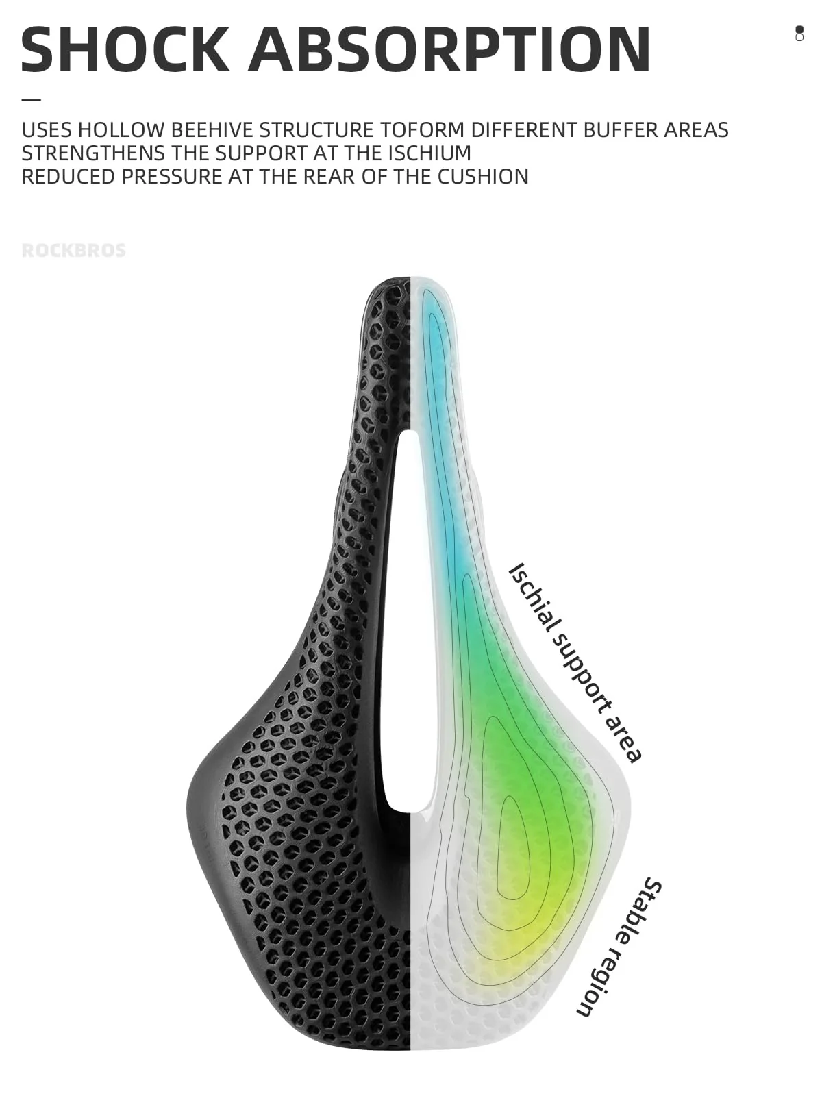 ROCKBROS 3D Printed Carbon Bike Saddle Ergonomic Ultralight Seat - Image 20