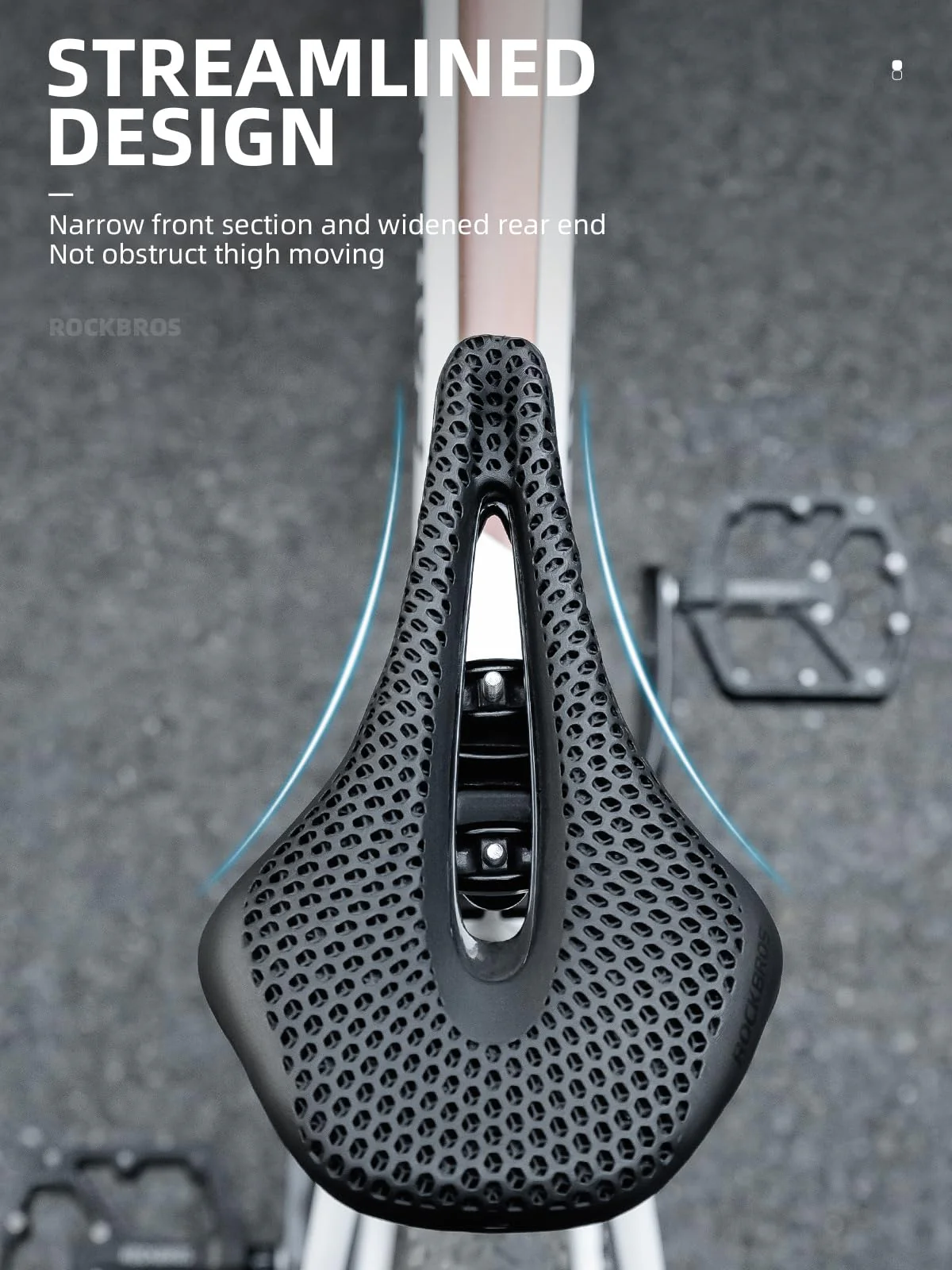 ROCKBROS 3D Printed Carbon Bike Saddle Ergonomic Ultralight Seat - Image 22