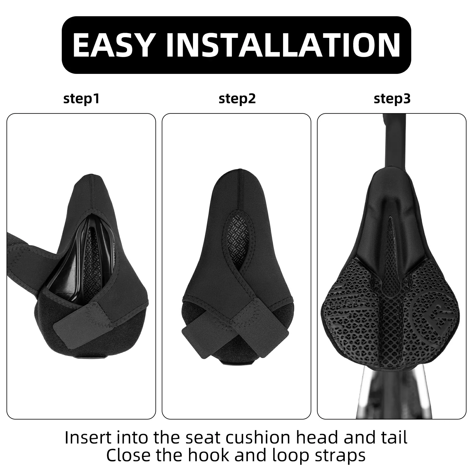 ROCKBROS 3D Printing Cushion Bike Seat Cover - Image 4