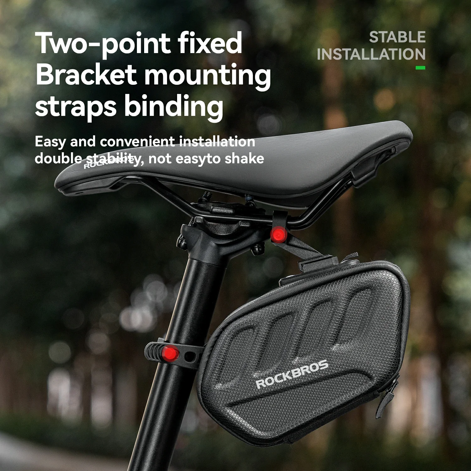 ROCKBROS 3D Shell Saddle Bike Seat Bag with Light Tail - Image 10