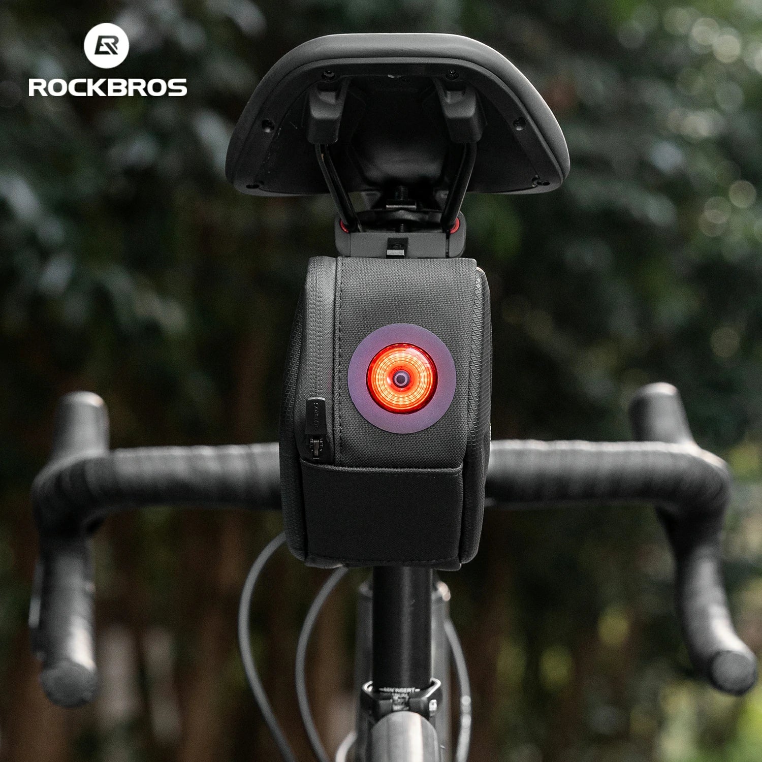 ROCKBROS 3D Shell Saddle Bike Seat Bag with Light Tail - Image 8