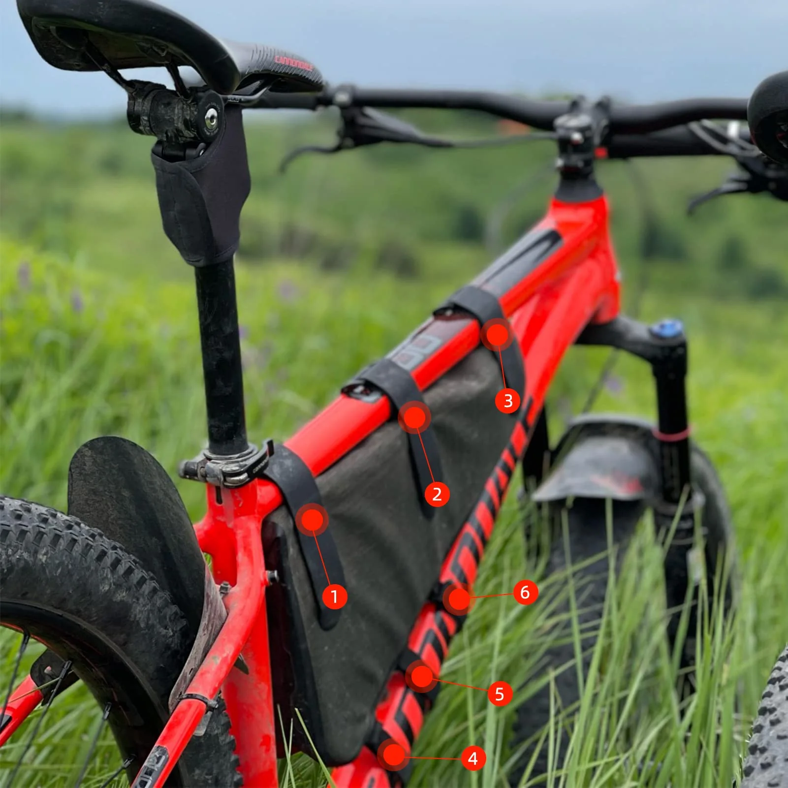 ROCKBROS 5-8L Waterproof Bike Frame Bag Large Triangle Bikepacking Storage Bag for Bicycles - Image 3