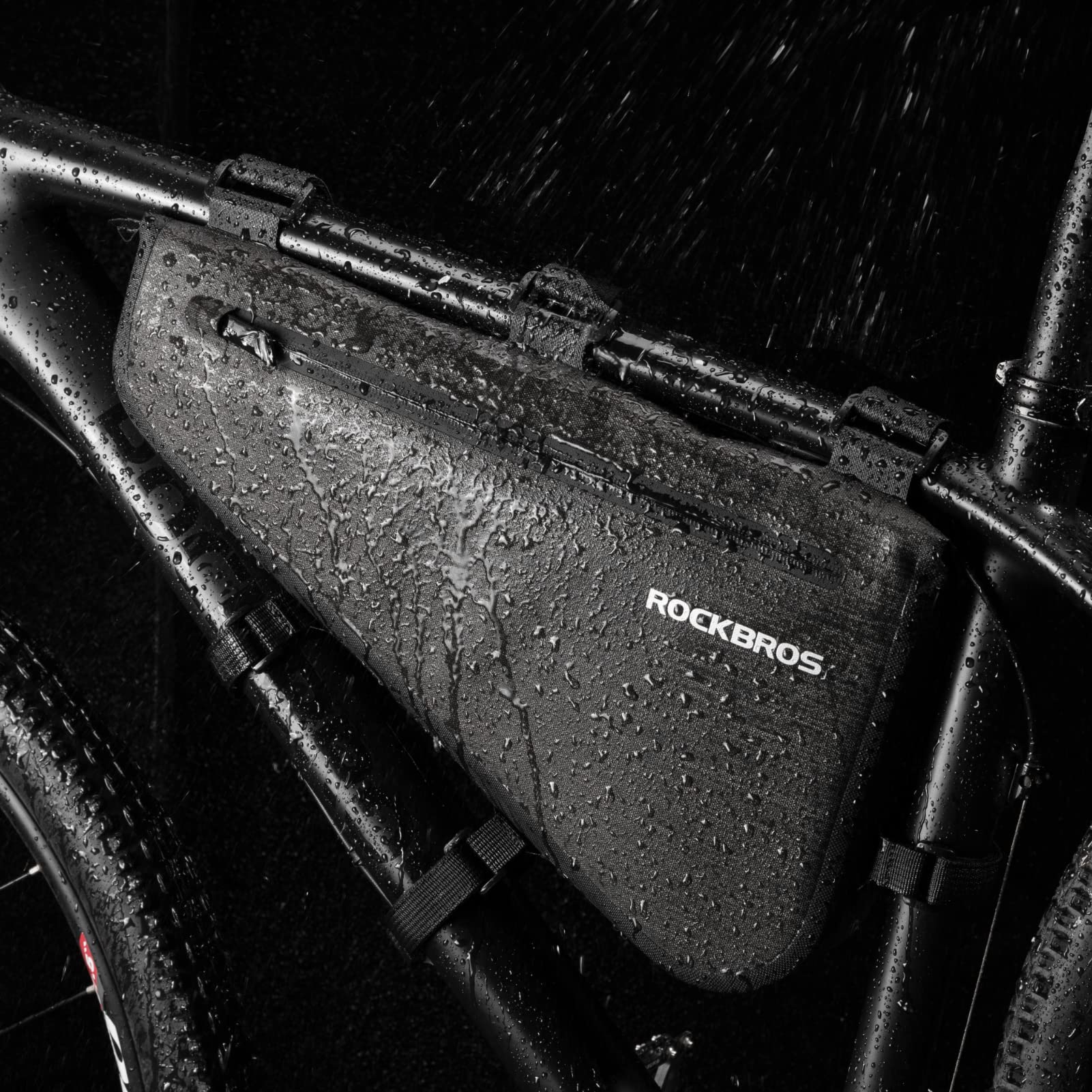 ROCKBROS 5-8L Waterproof Bike Frame Bag Large Triangle Bikepacking Storage Bag for Bicycles - Image 4