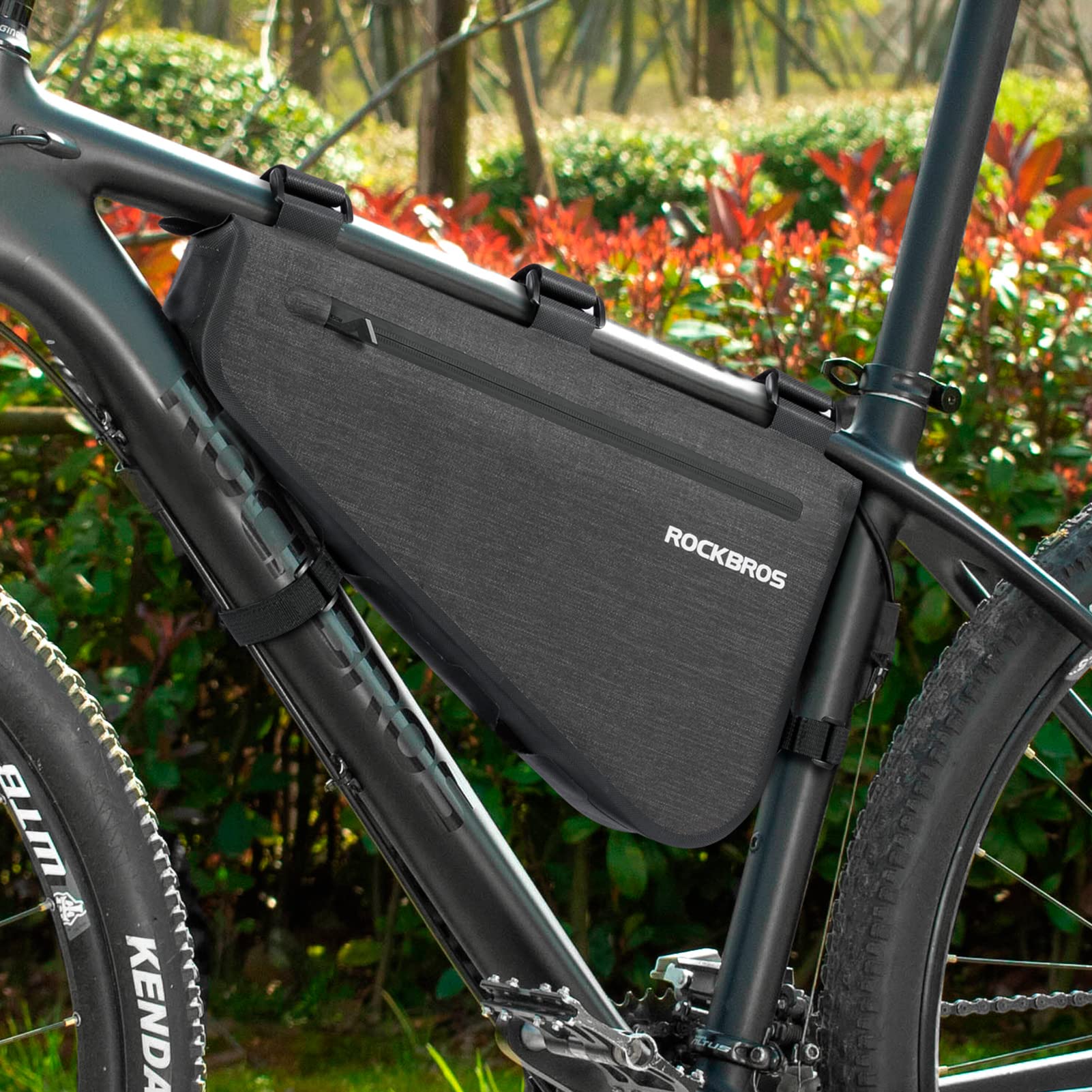 ROCKBROS 5-8L Waterproof Bike Frame Bag Large Triangle Bikepacking Storage Bag for Bicycles - Image 6
