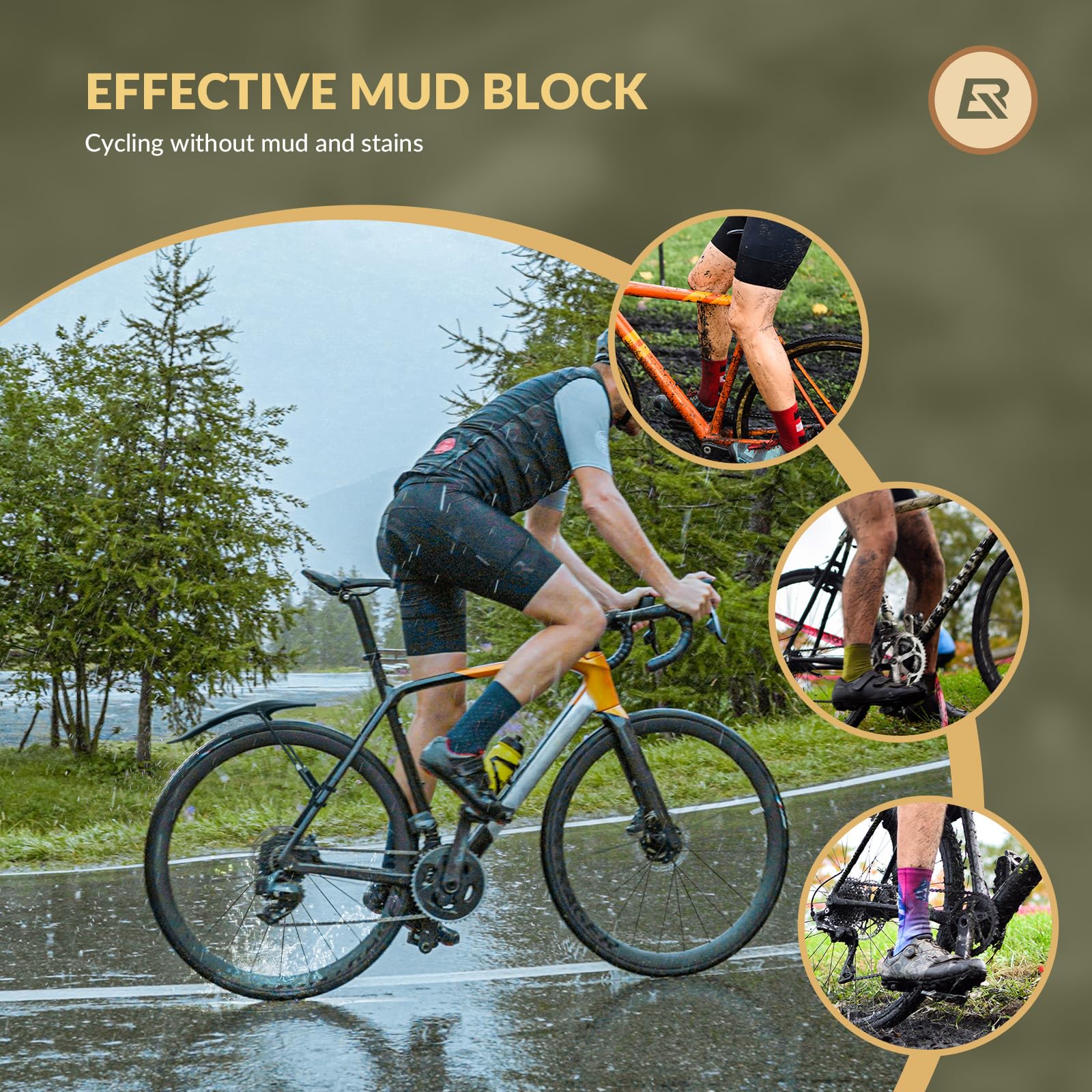 ROCKBROS Adjustable Bike Fender for 26"/27.5"/29" MTB Mud Guards - Image 4