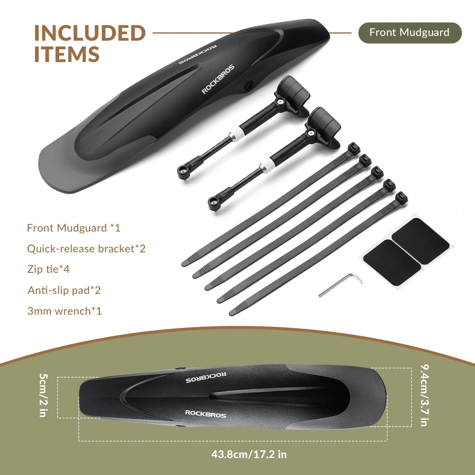 ROCKBROS Adjustable Bike Fender for 26"/27.5"/29" MTB Mud Guards - Image 7