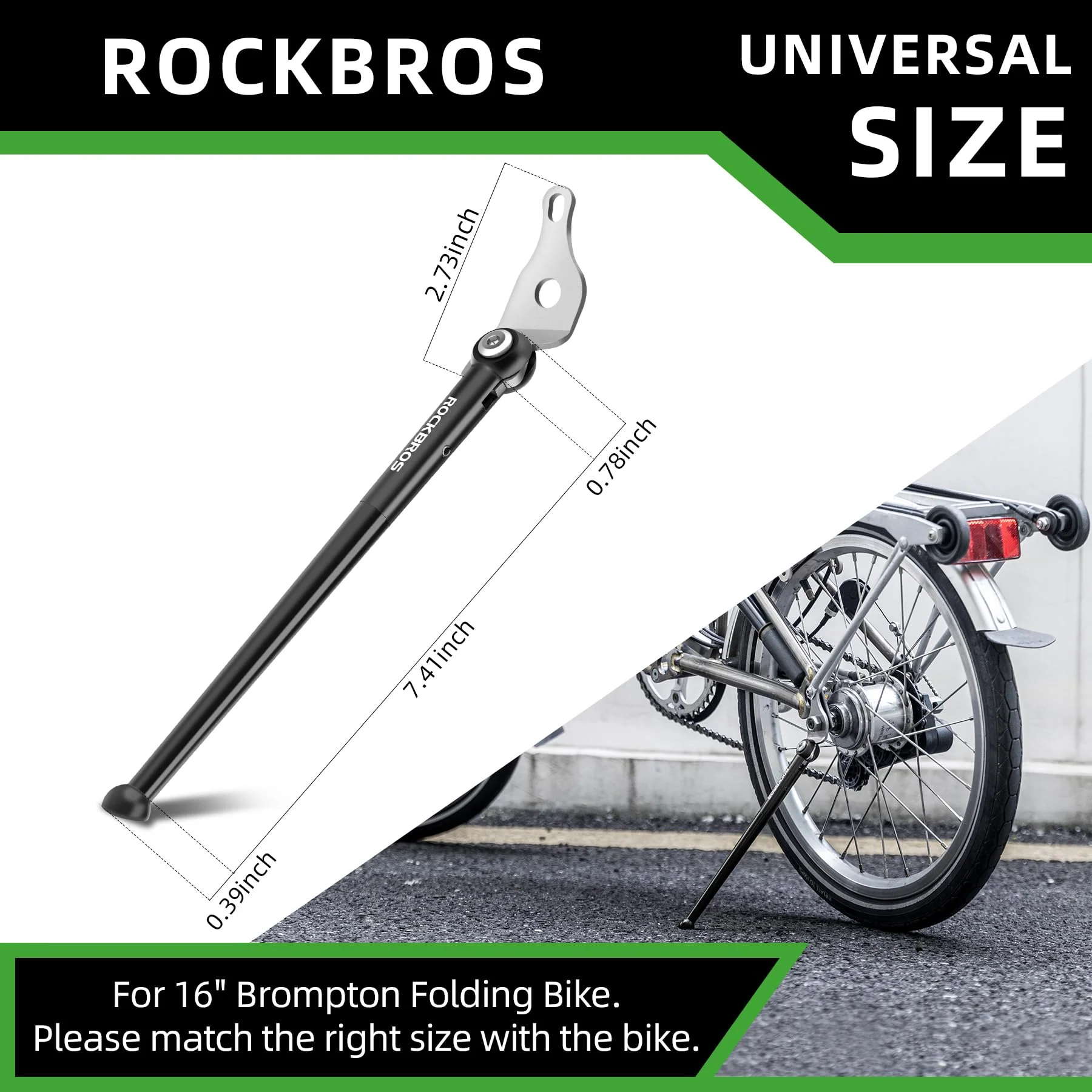 ROCKBROS Kickstand for 16'' Folding Bike - Image 2