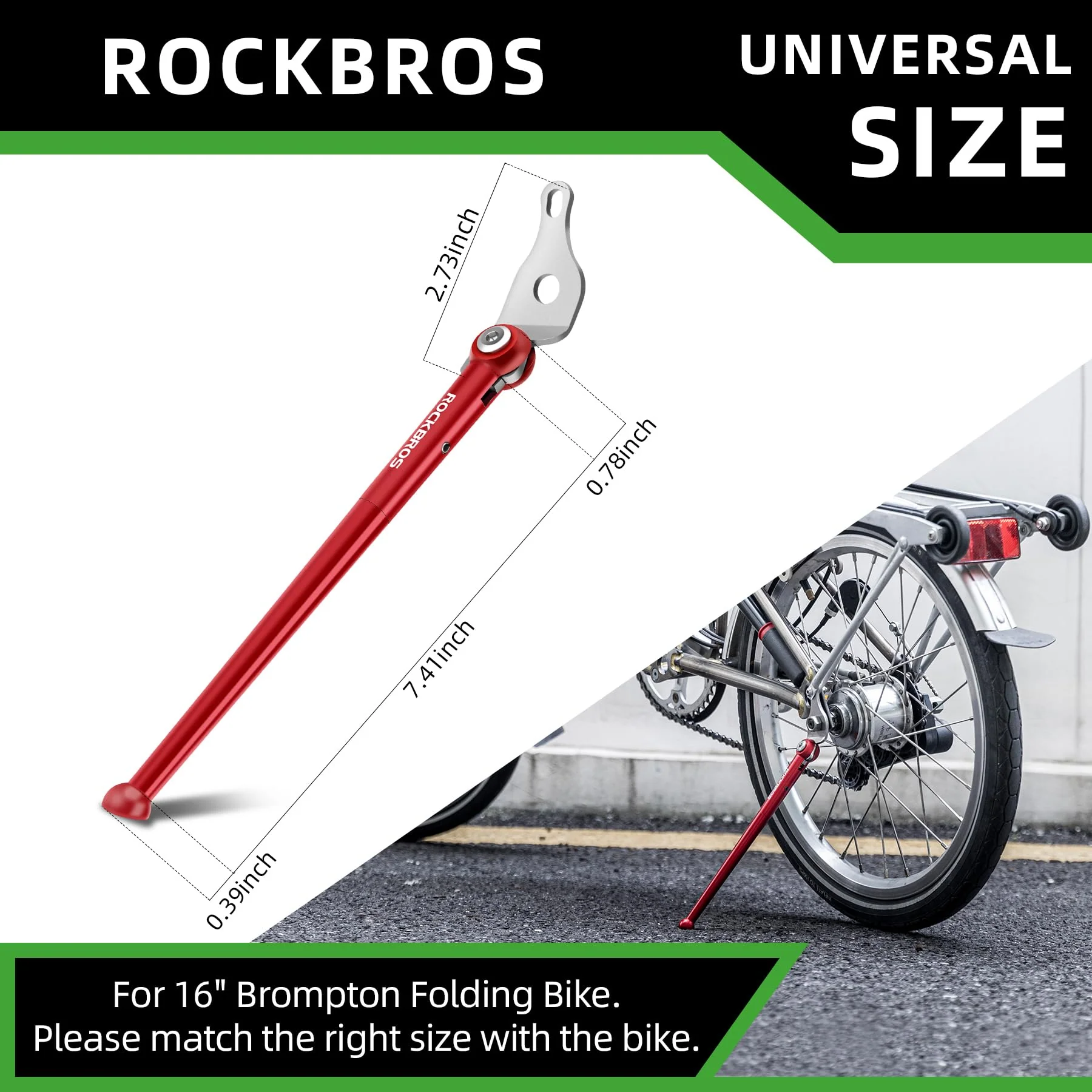 ROCKBROS Kickstand for 16'' Folding Bike - Image 5
