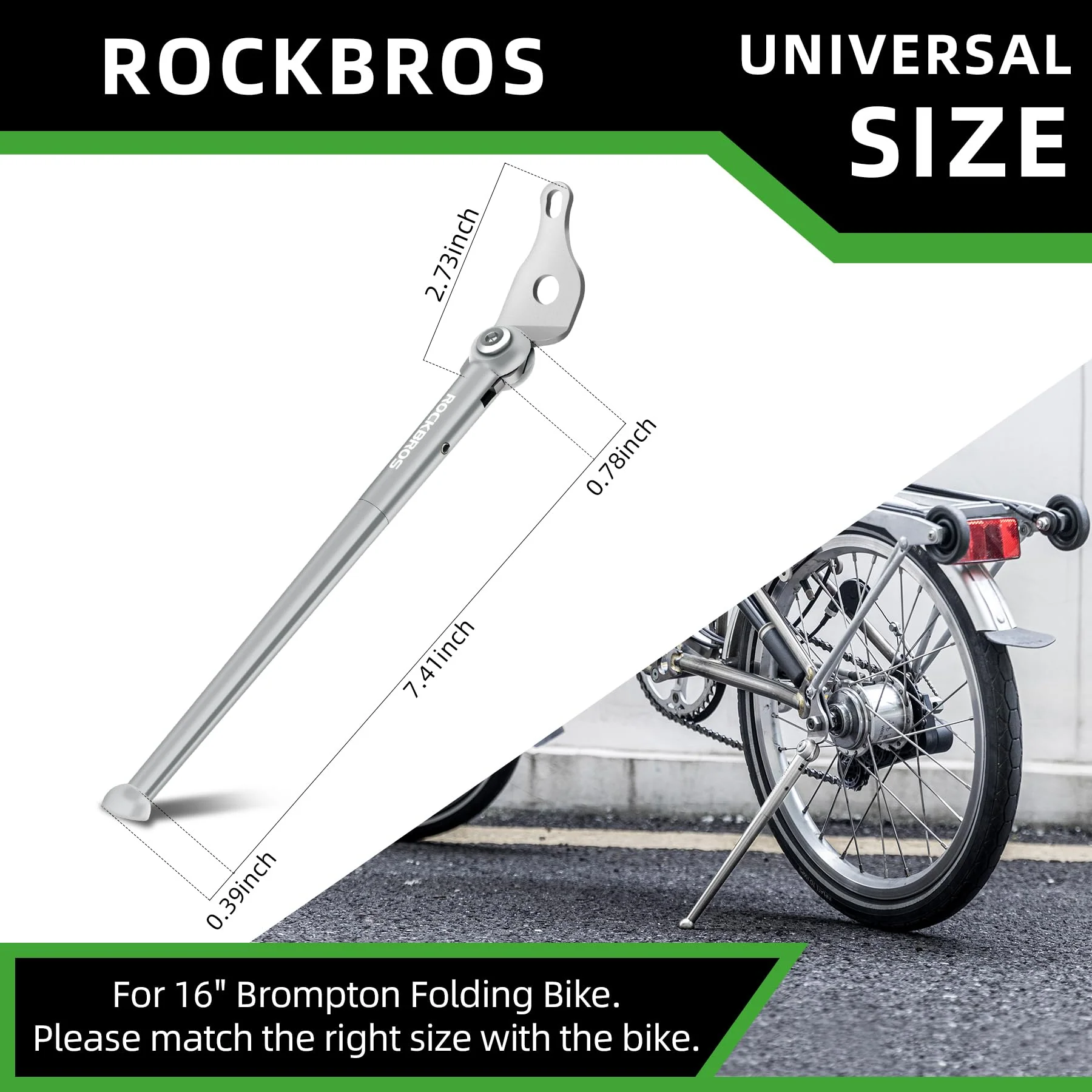 ROCKBROS Kickstand for 16'' Folding Bike - Image 8