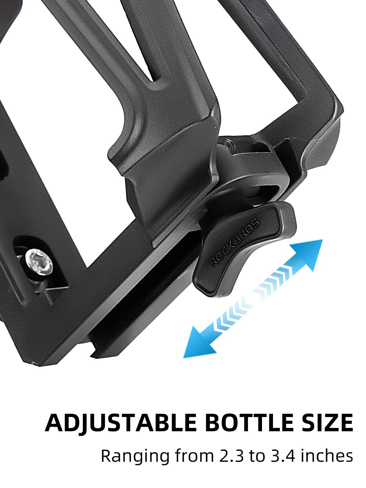 ROCKBROS Adjustable Water Bottle Holder for 2.3-3" Bottles, Bike & Motorcycle Mount - Image 5