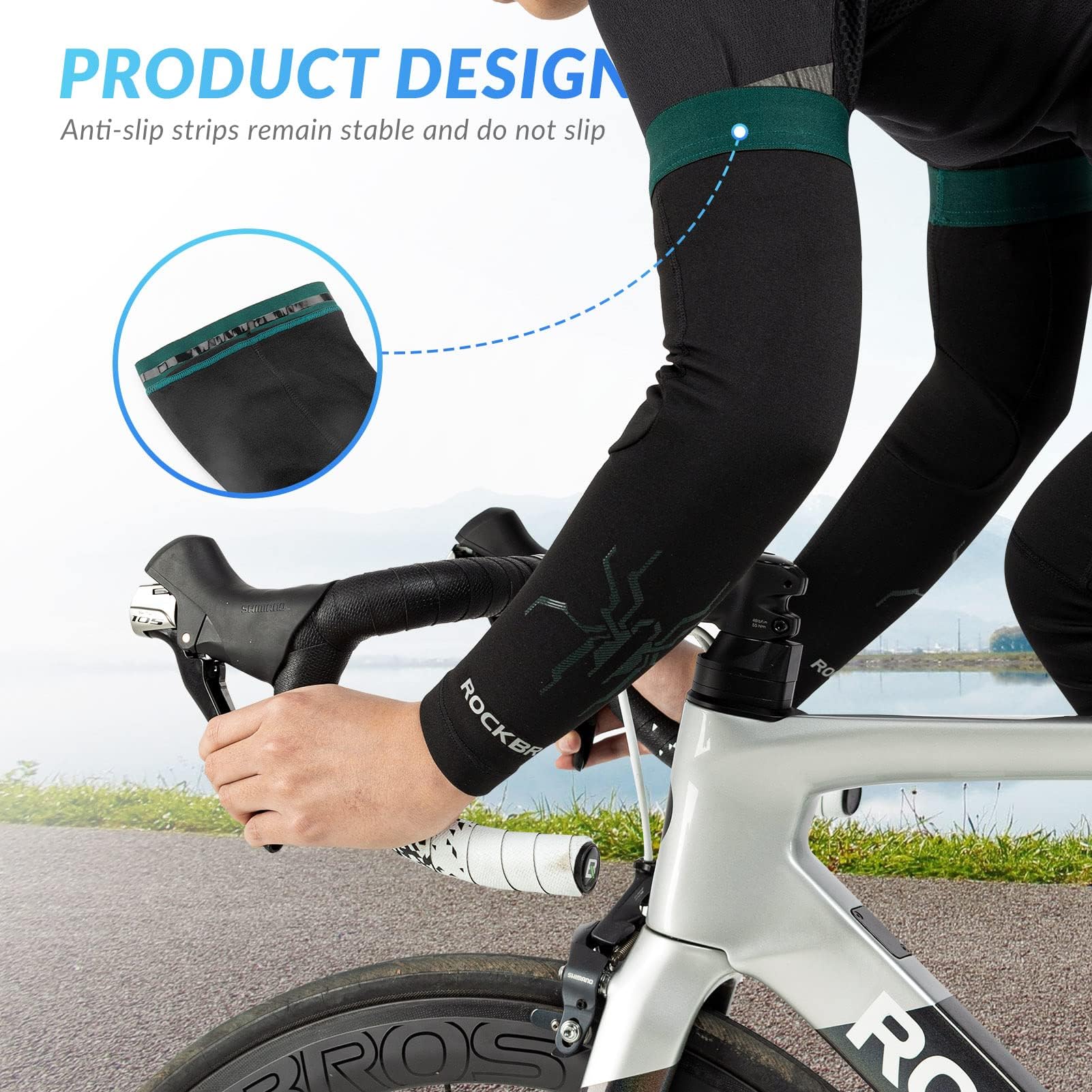 ROCKBROS Arm Sleeves Cycling Arm Warmers with Ultimate Warmth Moisture-Wicking Flexible - Image 11