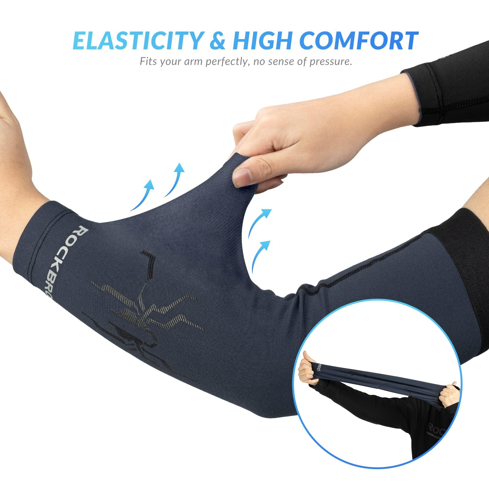 ROCKBROS Arm Sleeves Cycling Arm Warmers with Ultimate Warmth Moisture-Wicking Flexible - Image 2