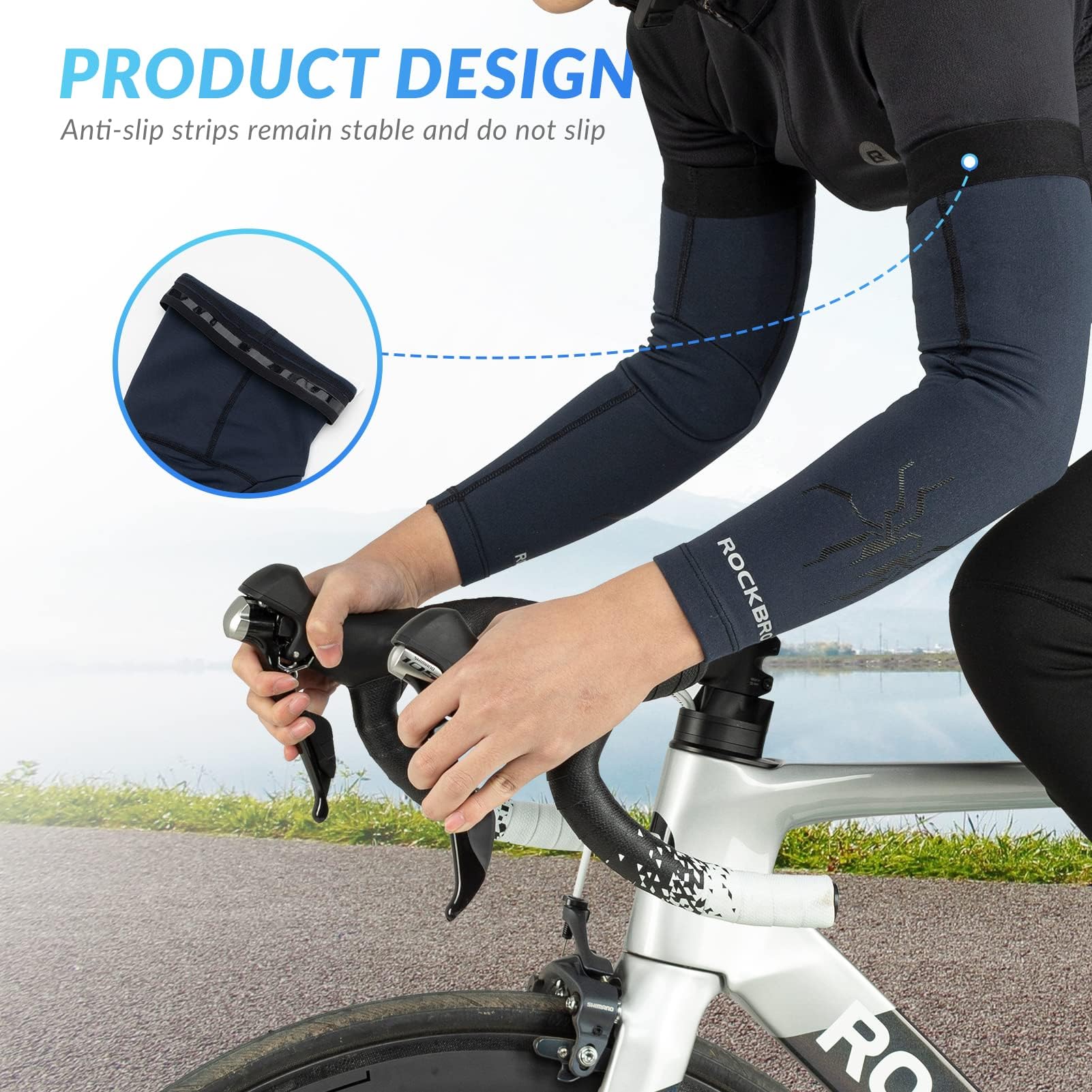 ROCKBROS Arm Sleeves Cycling Arm Warmers with Ultimate Warmth Moisture-Wicking Flexible - Image 4