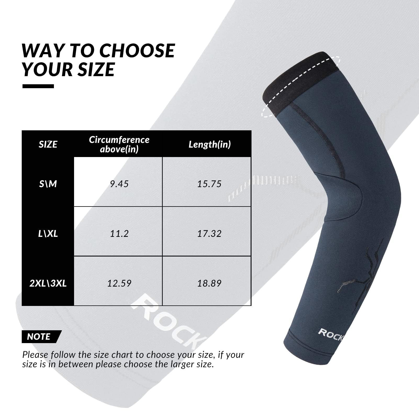 ROCKBROS Arm Sleeves Cycling Arm Warmers with Ultimate Warmth Moisture-Wicking Flexible - Image 6