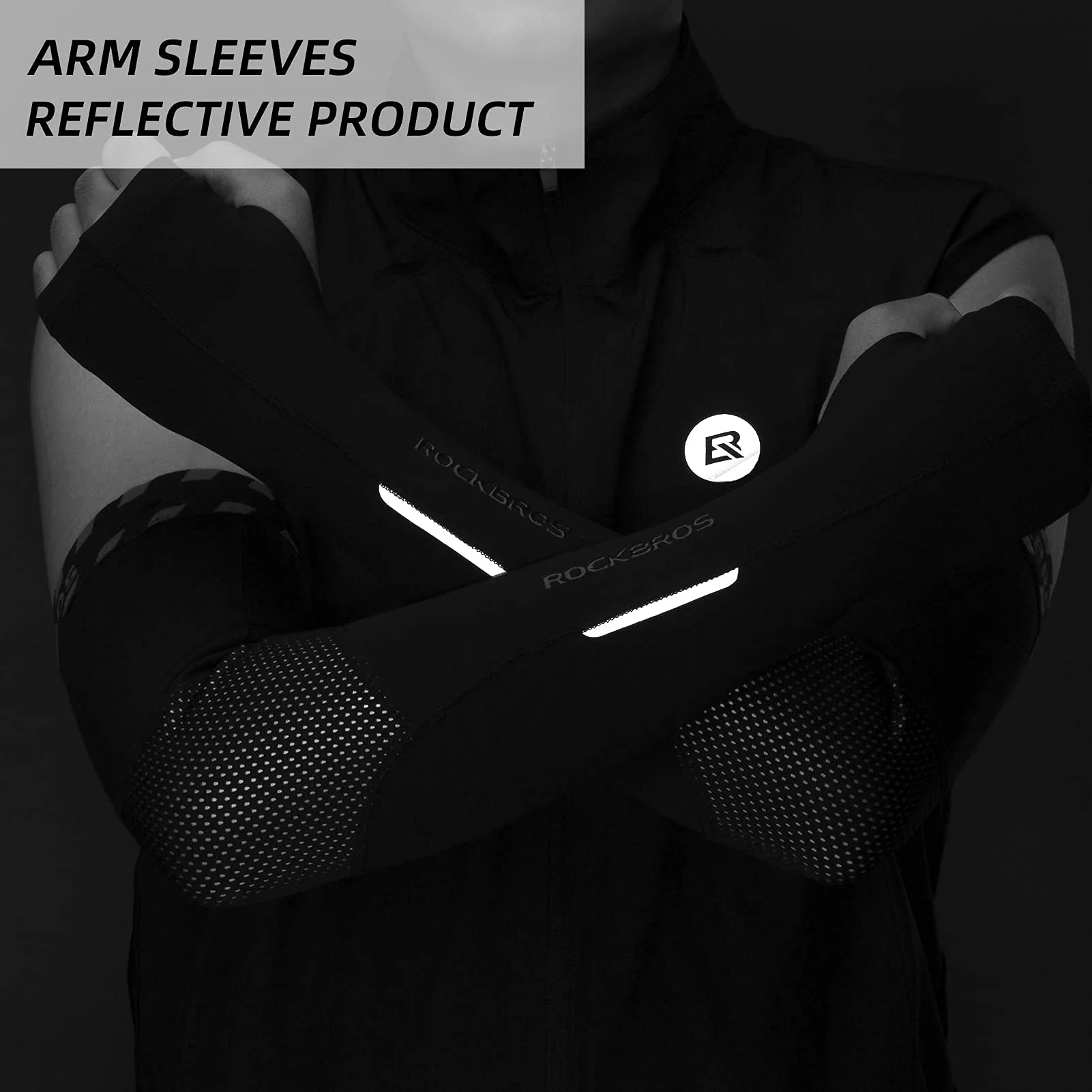 ROCKBROS Arm Warmers Thermal Arm Sleeves with Thumb Holes for Men Women - Image 5