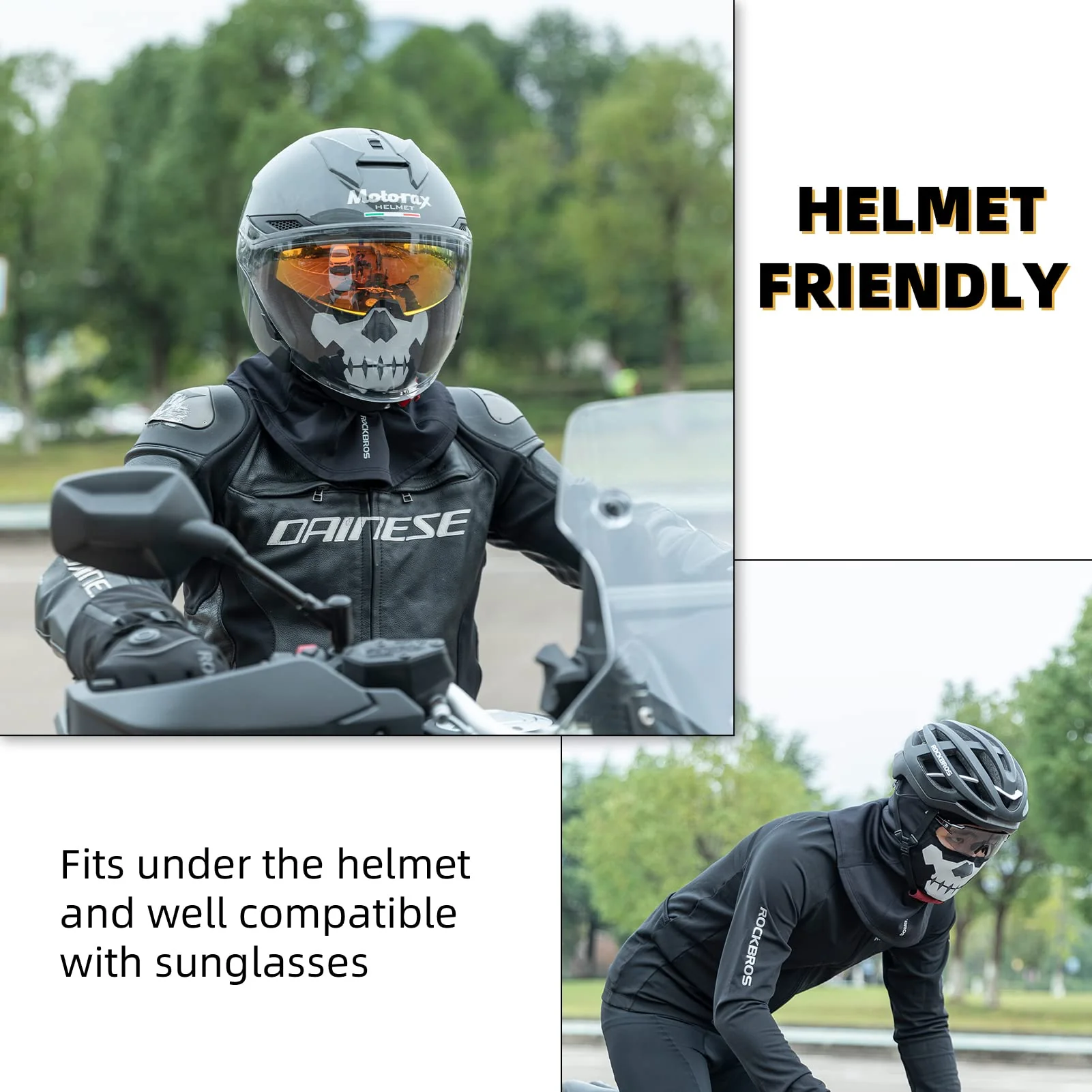 ROCKBROS Balaclava Ski Mask Full Face Winter Fleece Hood for Skiing Cycling - Image 4