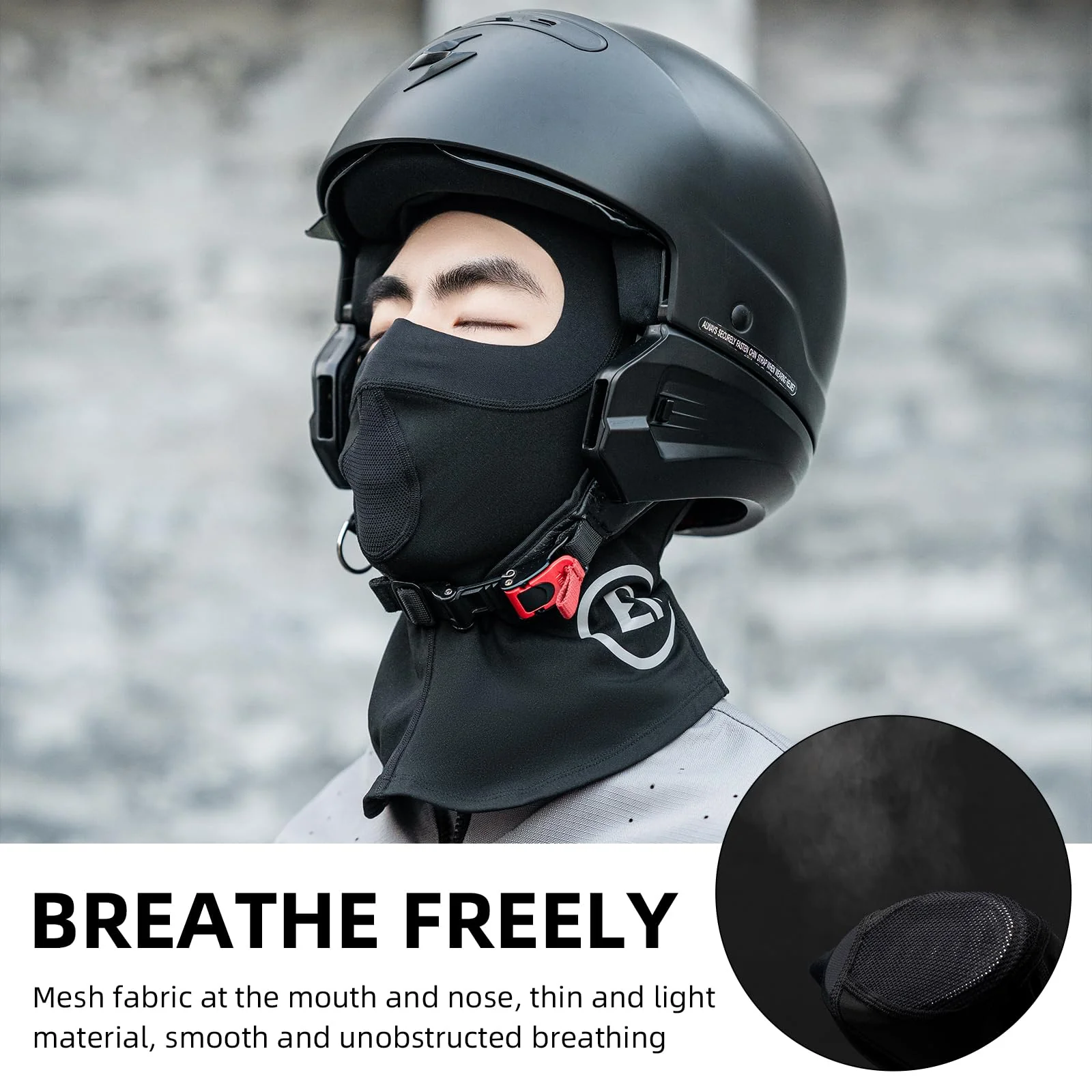 ROCKBROS Balaclava Ski Mask, Thermal Full Face Cover, Windproof Neck Warmer - Image 2