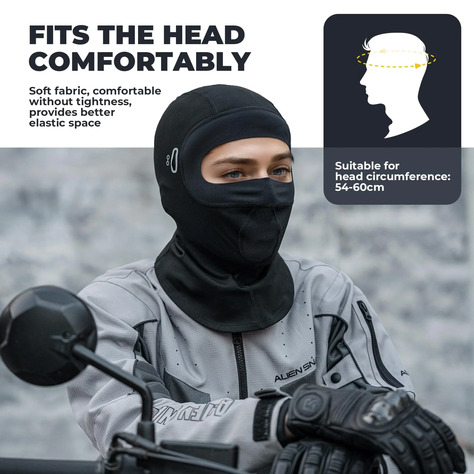 ROCKBROS Balaclava Ski Mask, Thermal Full Face Cover, Windproof Neck Warmer - Image 3