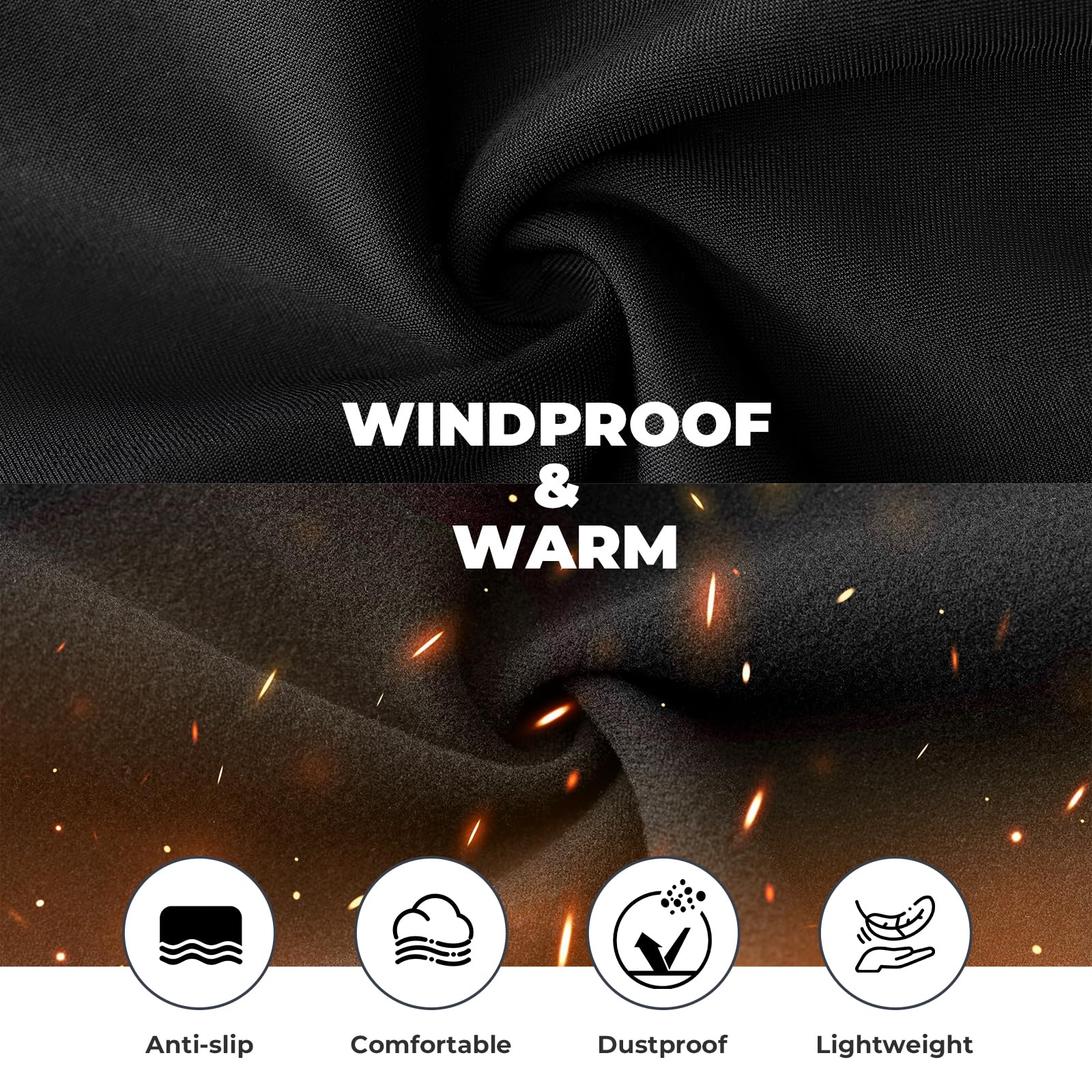 ROCKBROS Balaclava Ski Mask, Thermal Full Face Cover, Windproof Neck Warmer - Image 4