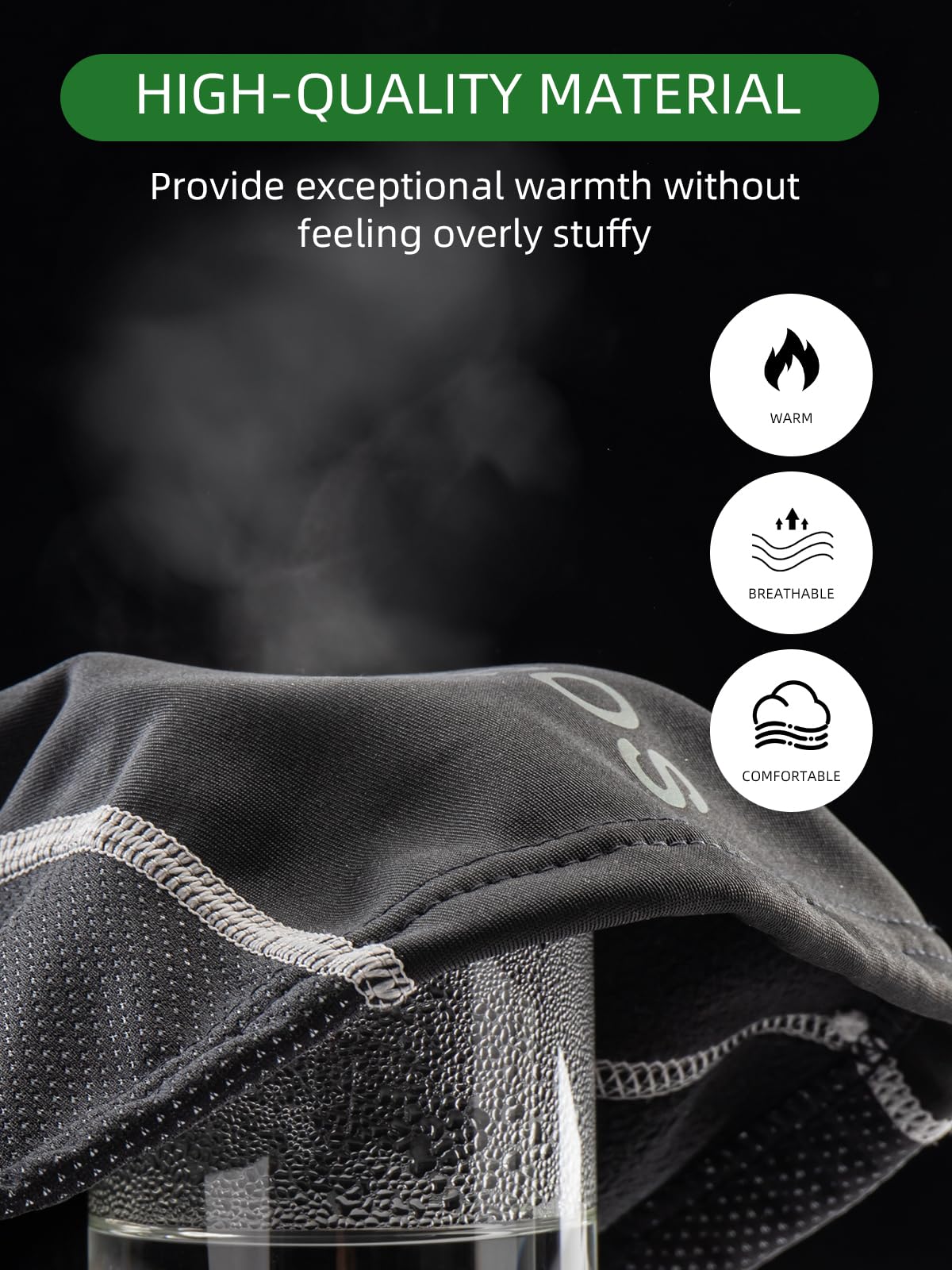 ROCKBROS Balaclava Thermal Full Face Ski Mask with Brim Windproof Neck Warmer - Image 4