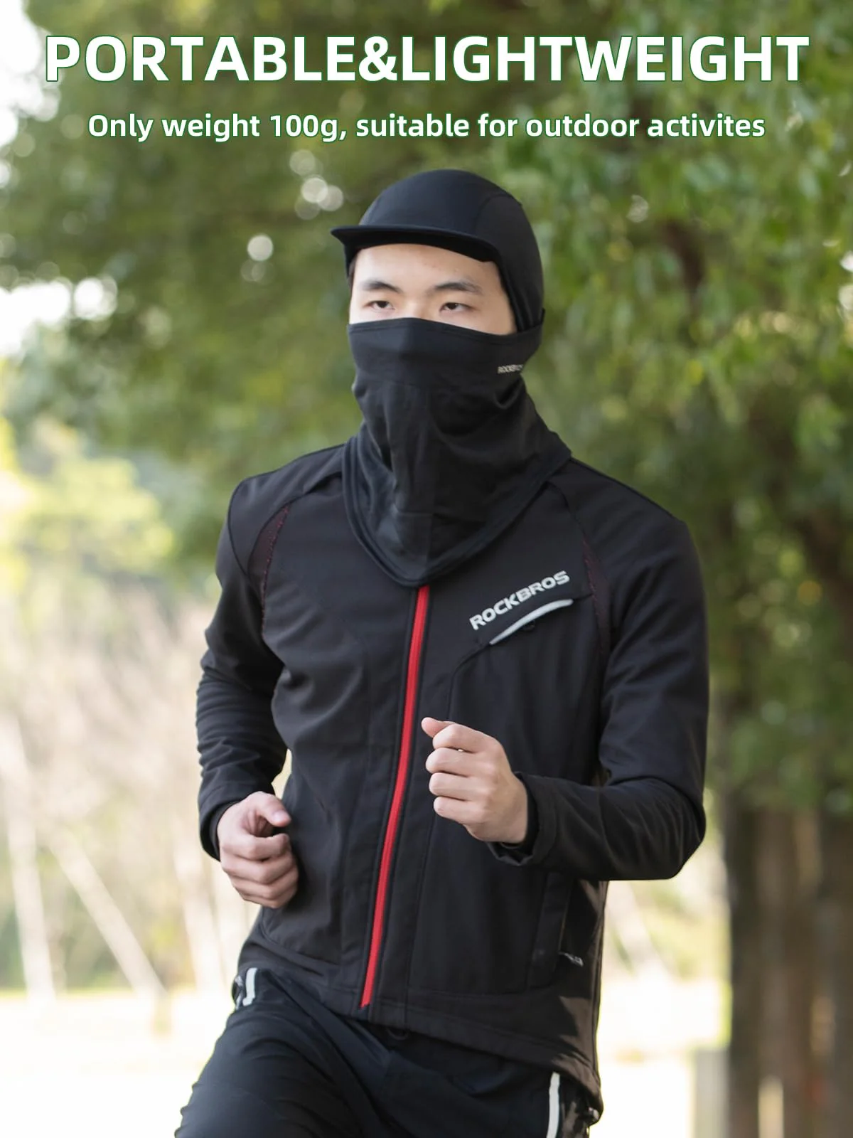 ROCKBROS Balaclava Thermal Full Face Ski Mask with Brim Windproof Neck Warmer - Image 7