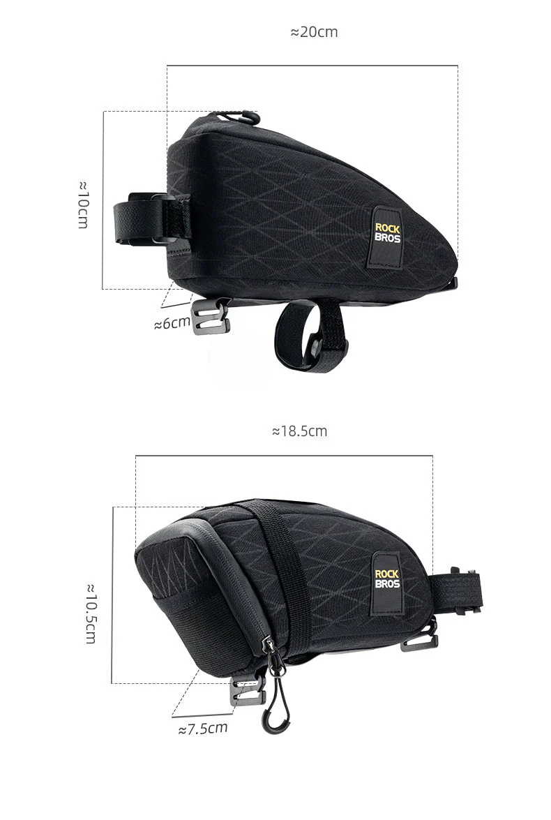 ROCKBROS Bicycle Combination Bags Set Cycling Top Tube/Triangle/Saddle Bags Set - Image 11