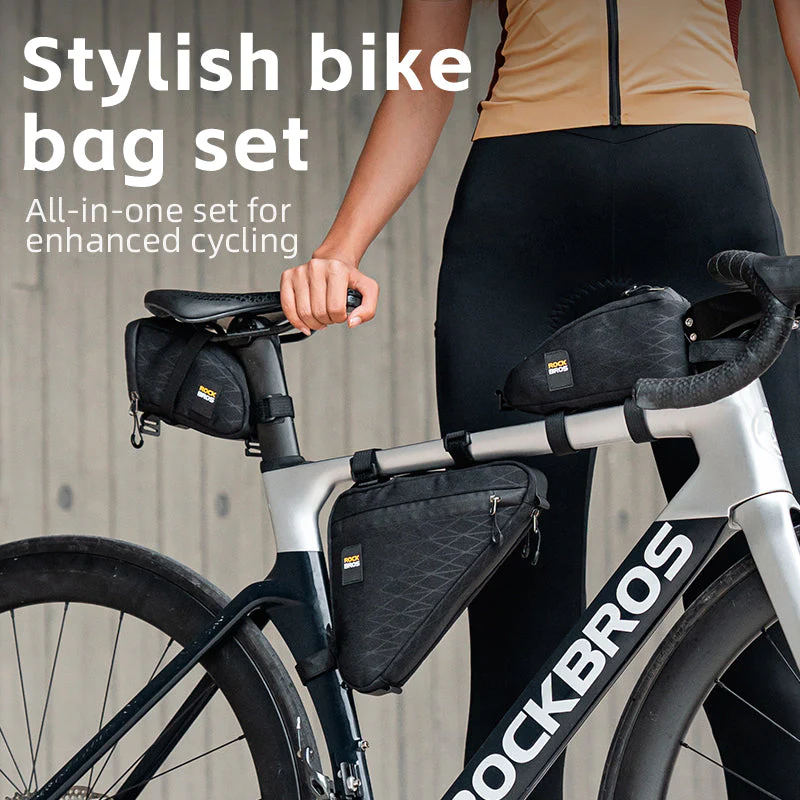 ROCKBROS Bicycle Combination Bags Set Cycling Top Tube/Triangle/Saddle Bags Set - Image 3